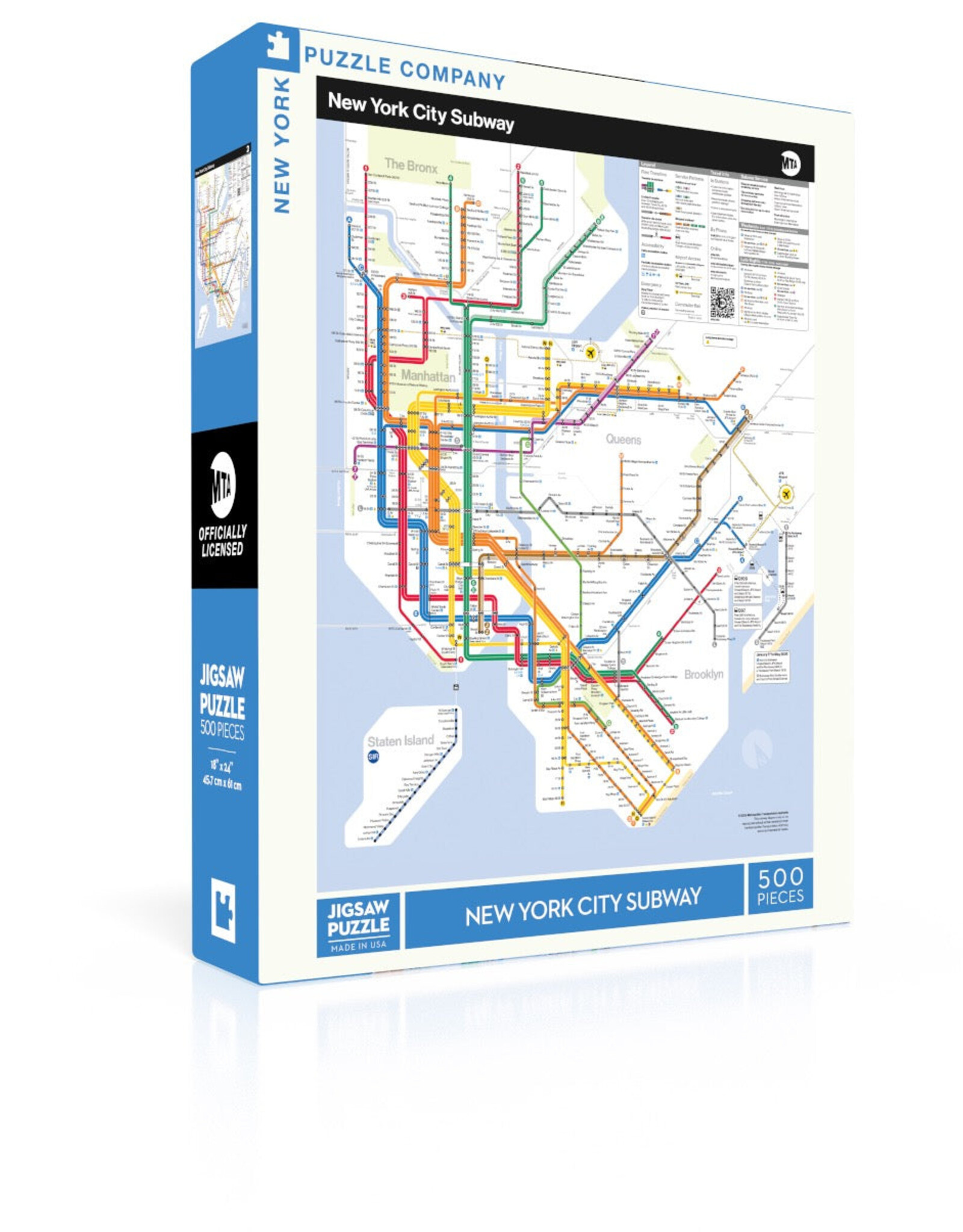 New York Puzzle Company Puzzle -  MTA Map (500 pc)