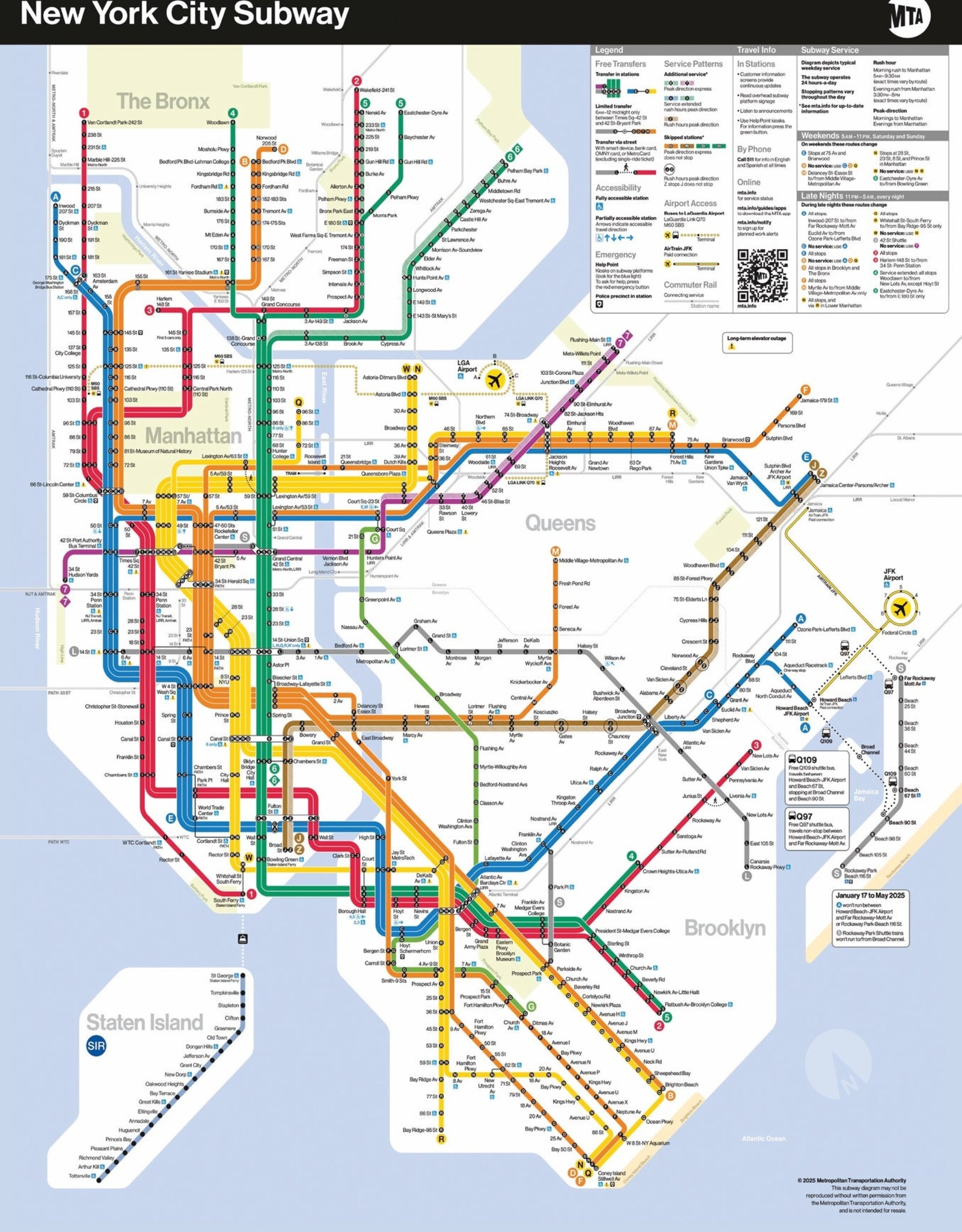 New York Puzzle Company Puzzle -  MTA Map (500 pc)