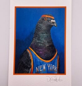 Diana Teeter Art Art Print - 4x6: NYC Knicks Pigeon