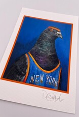 Diana Teeter Art Art Print - 4x6: NYC Knicks Pigeon