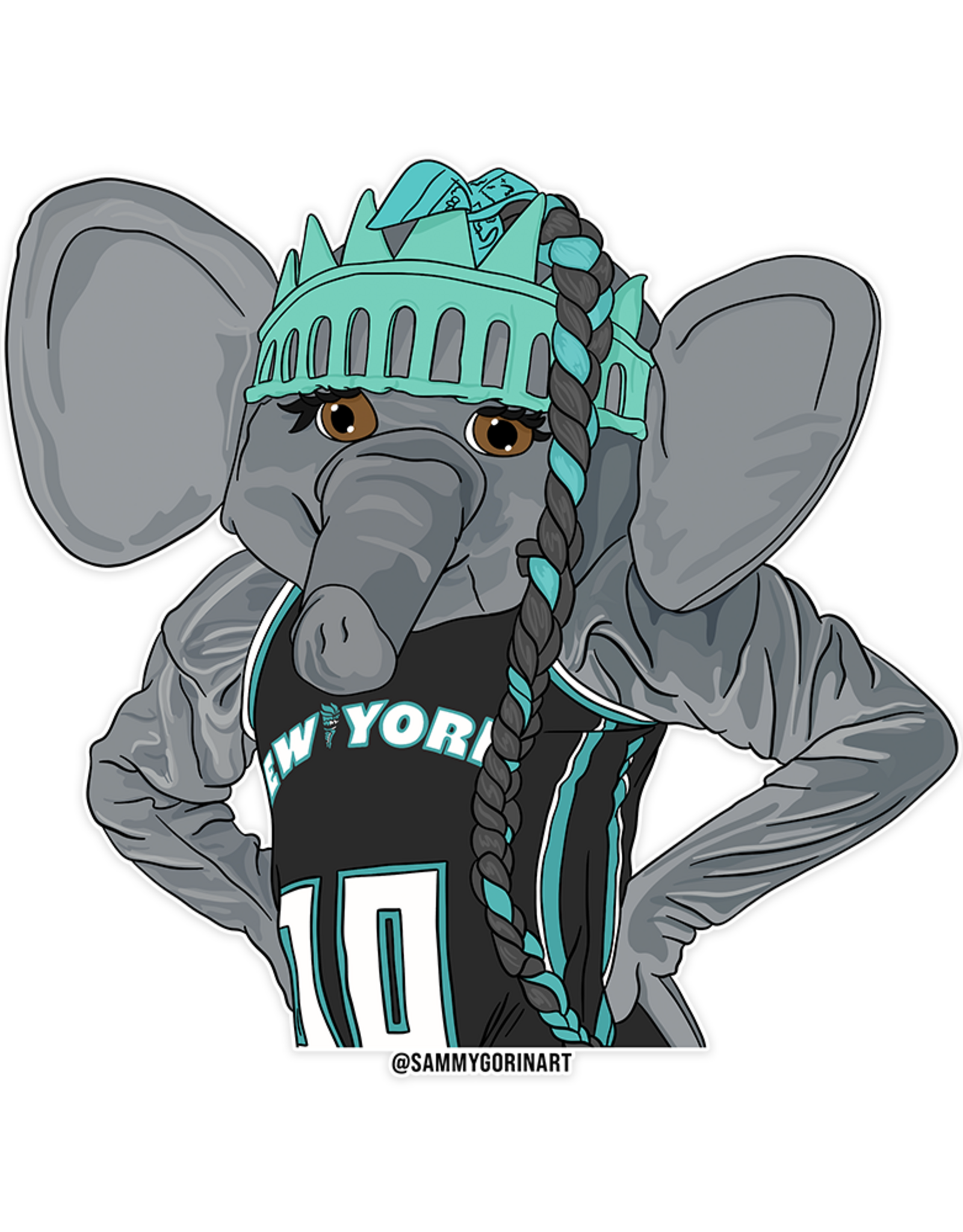 Sammy Gorin LLC Sticker - Big Ellie NY Liberty