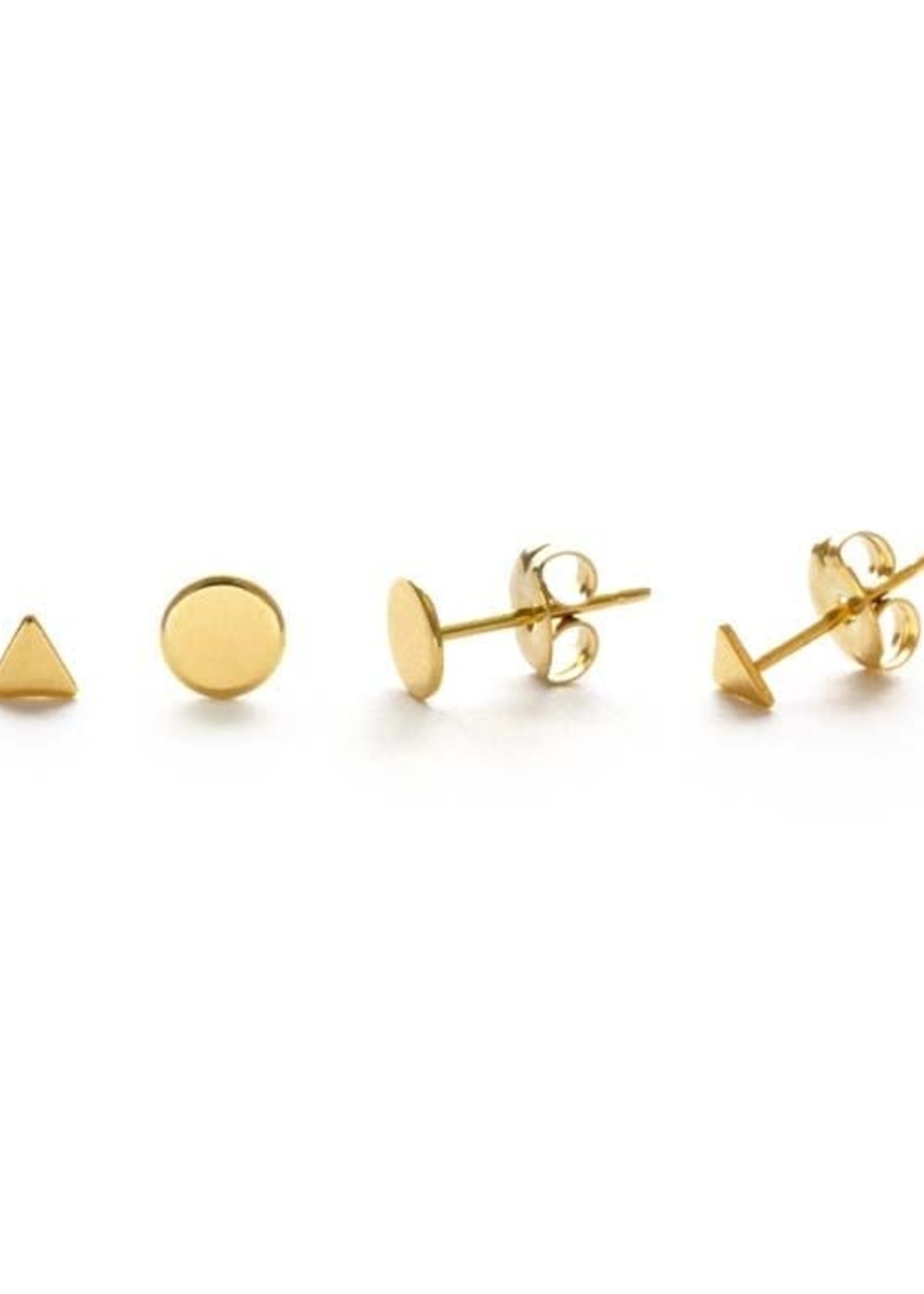 AMANO studio GEO Combo Stud Set, 24k gold plated