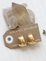 AMANO studio HAMMERED Vintage style Hoops, 14K gold Plated