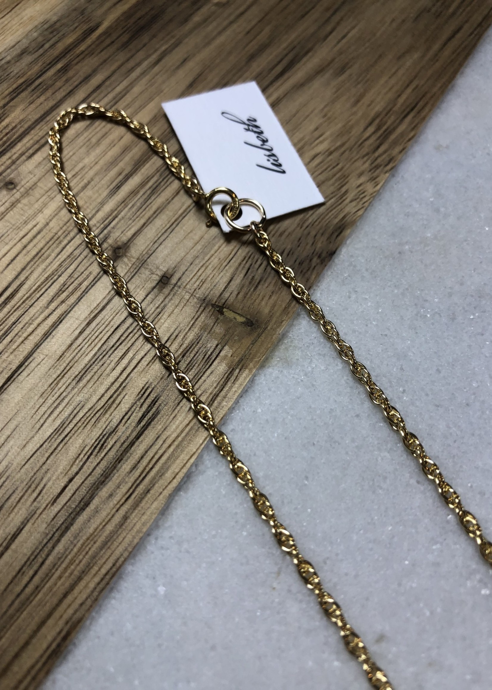 Lisbeth Ambrosia 14k gold fill chain necklace GOLD