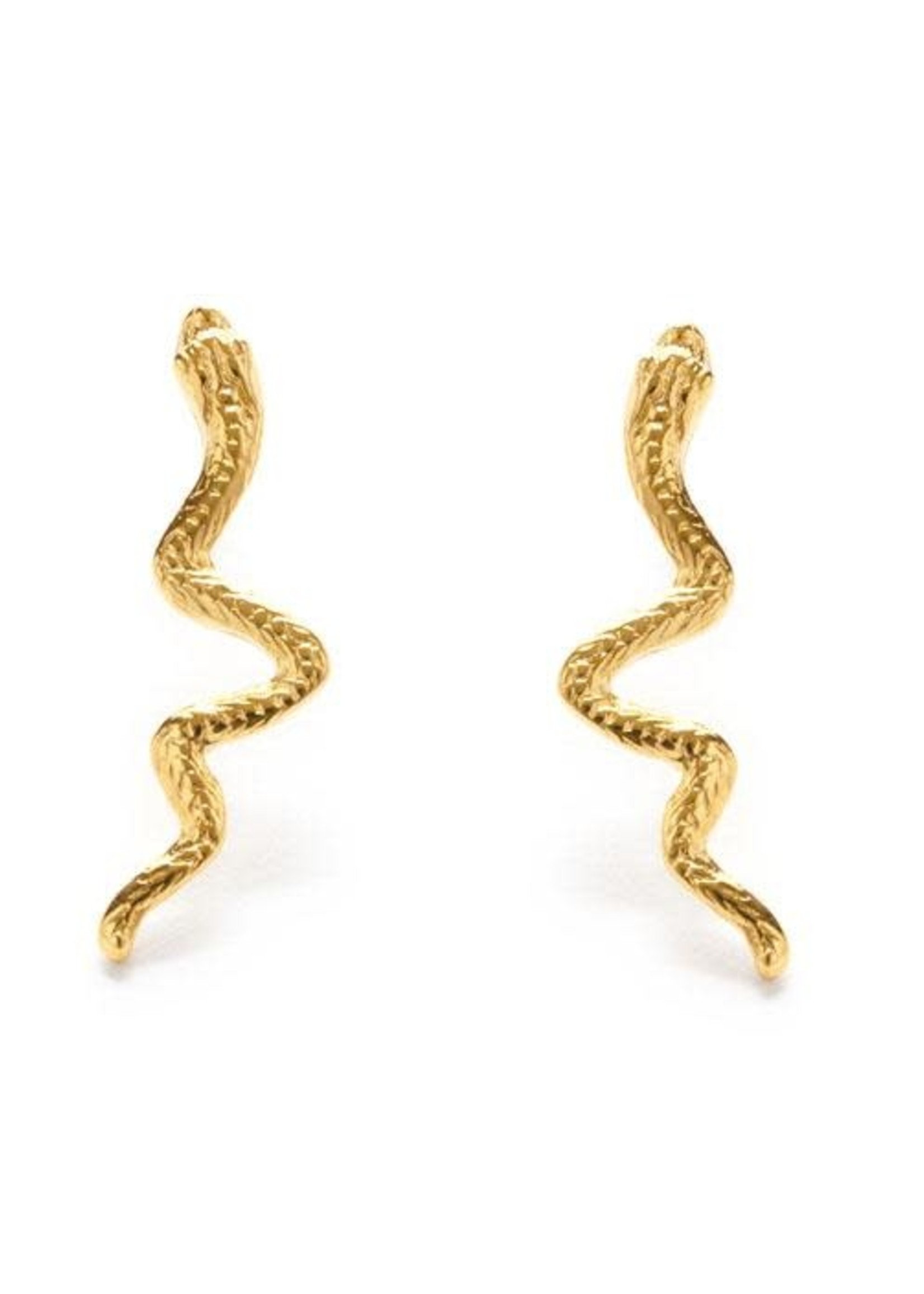 AMANO studio SERPENT SNAKE Stud, 24k gold plated