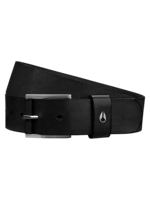 NIXON AMERICANA Leather Belt, Black/ Silver