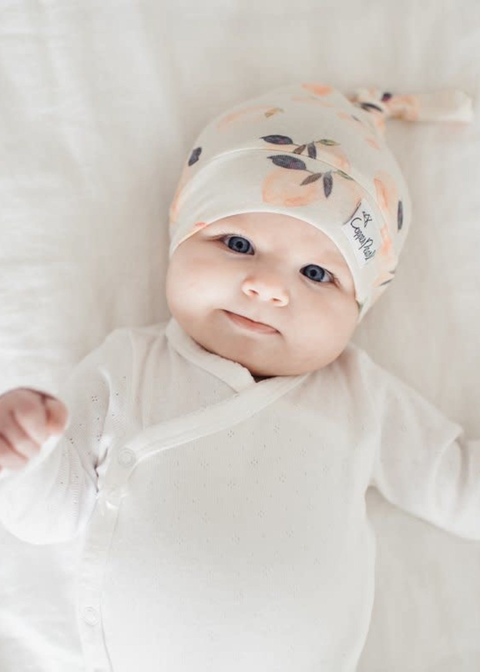 COPPER PEARL Baby Top Knot Hat