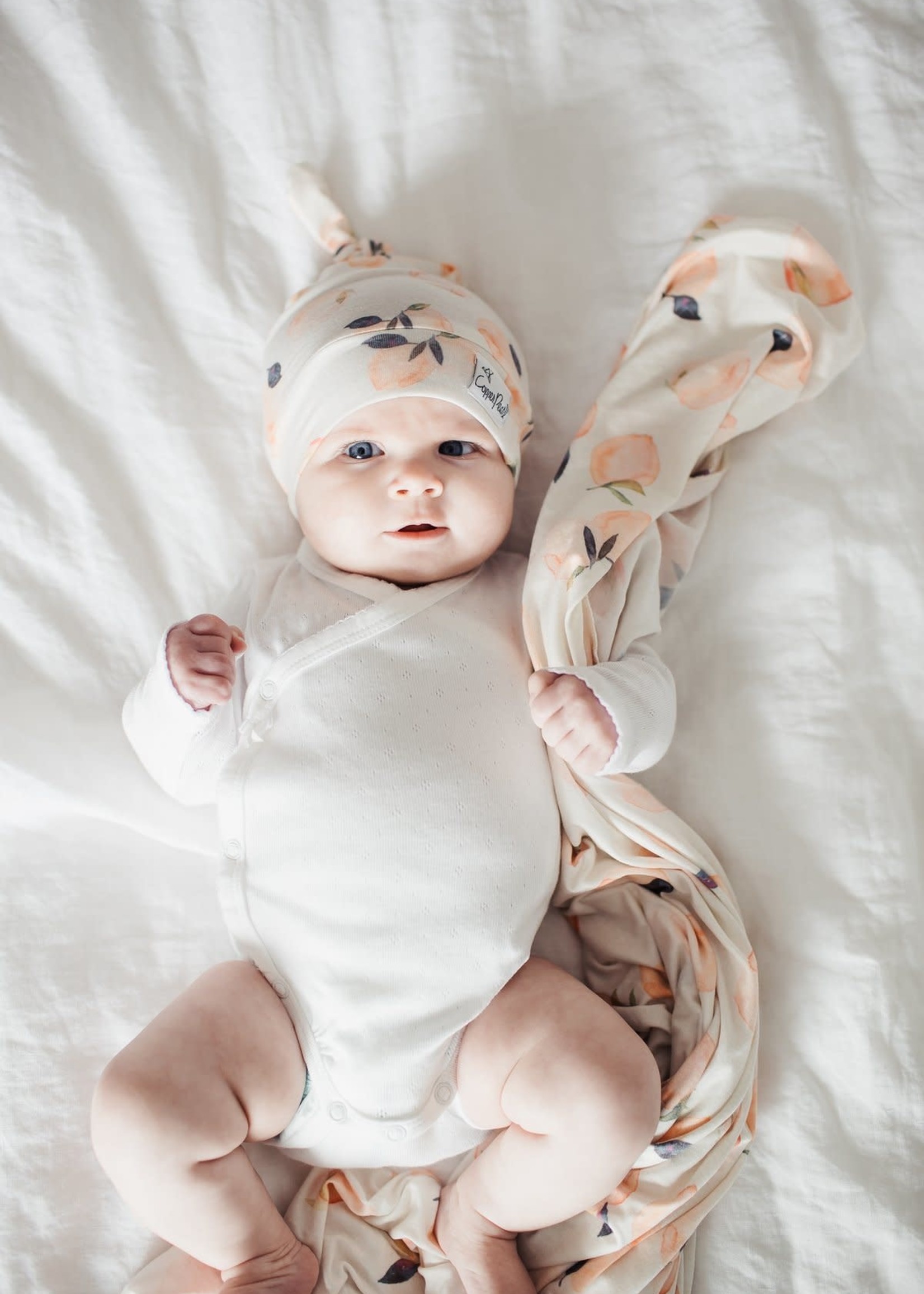 COPPER PEARL Baby Top Knot Hat