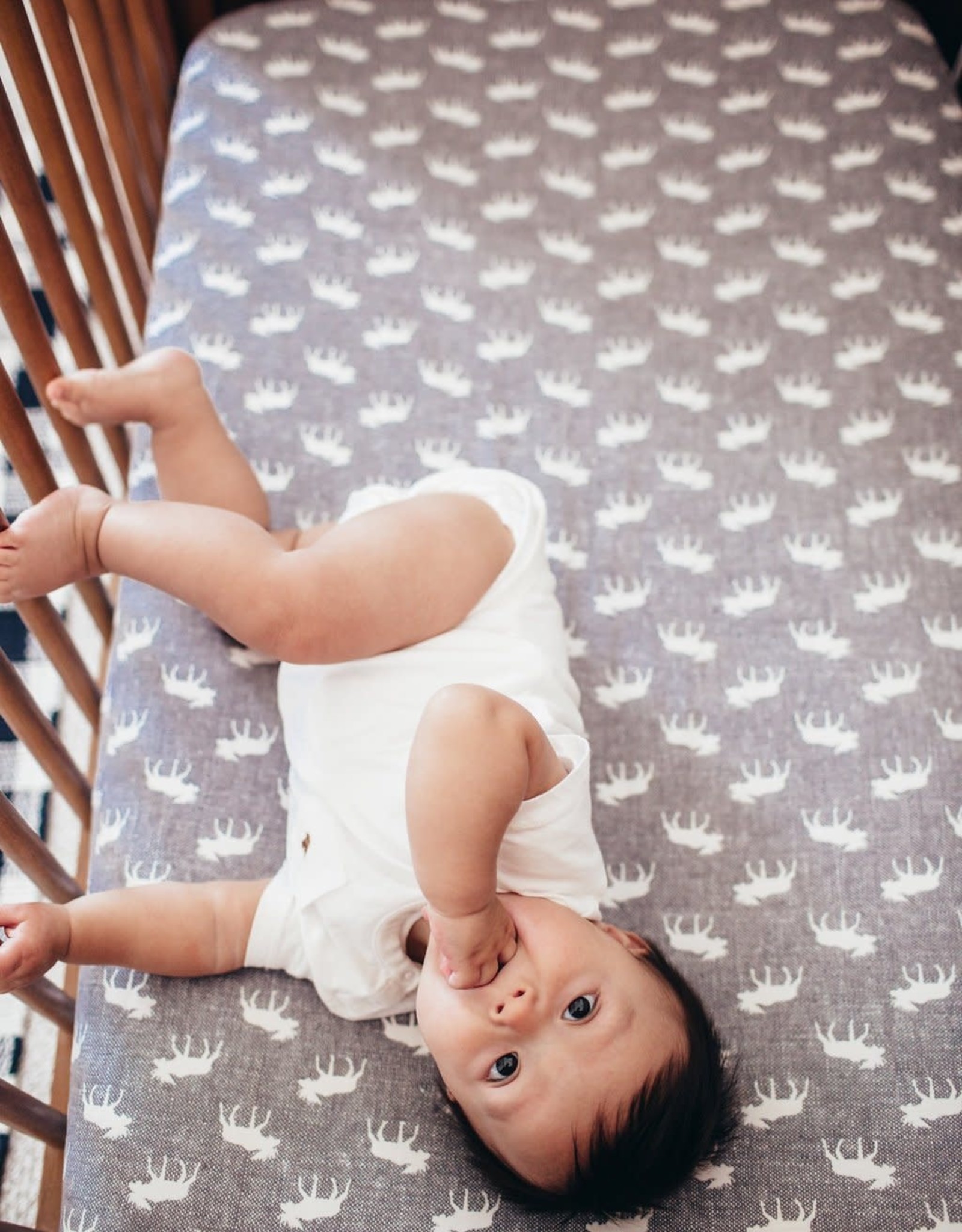 copper pearl fitted crib sheet