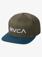 RVCA Twill Snapback II O/S OLIVE/TEAL