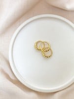 ELIZABETH. LYN Saige Ring Gold Plated, Size 8