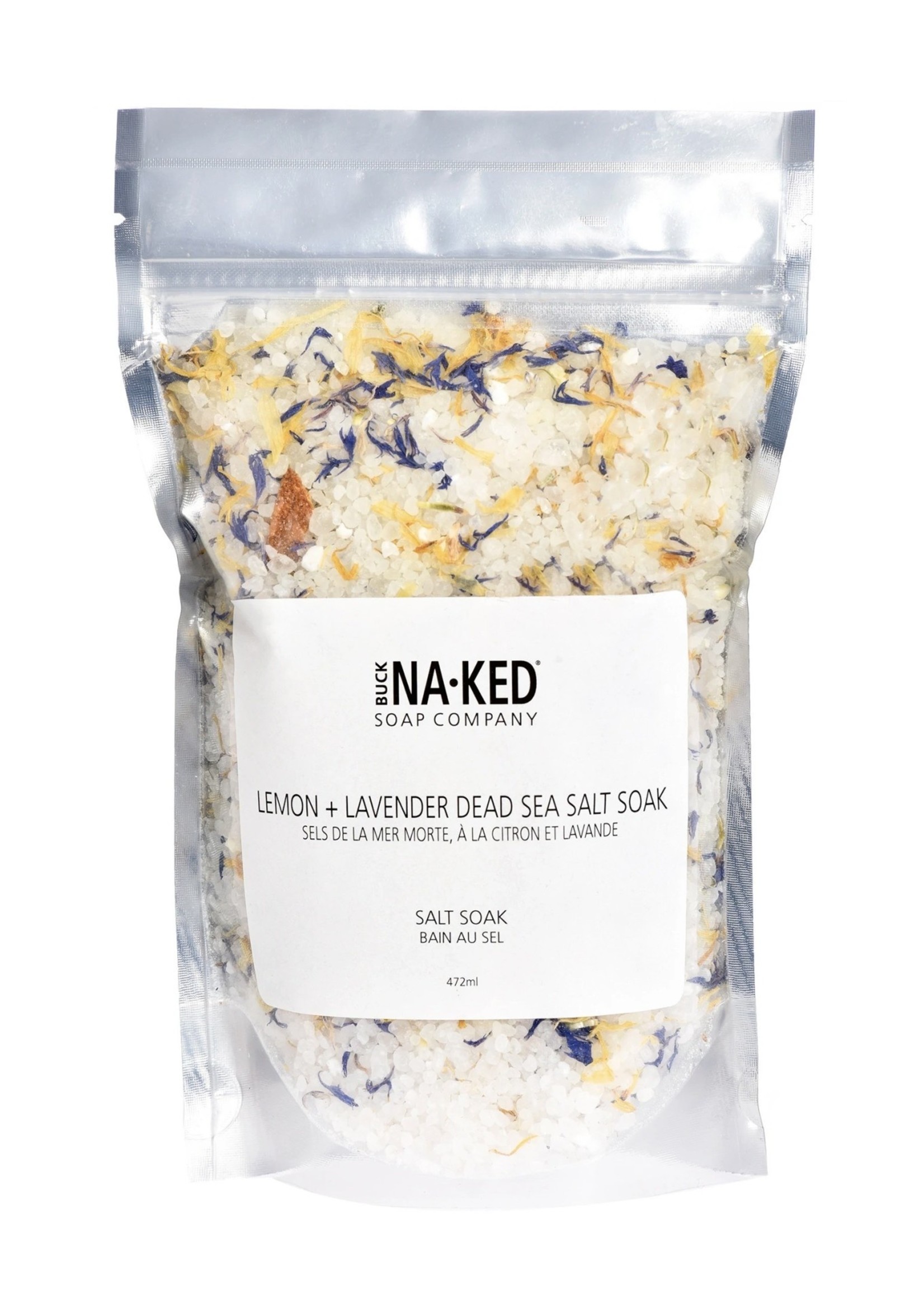 BUCK NAKED Lemon & Lavender Dead Sea SALT SOAK