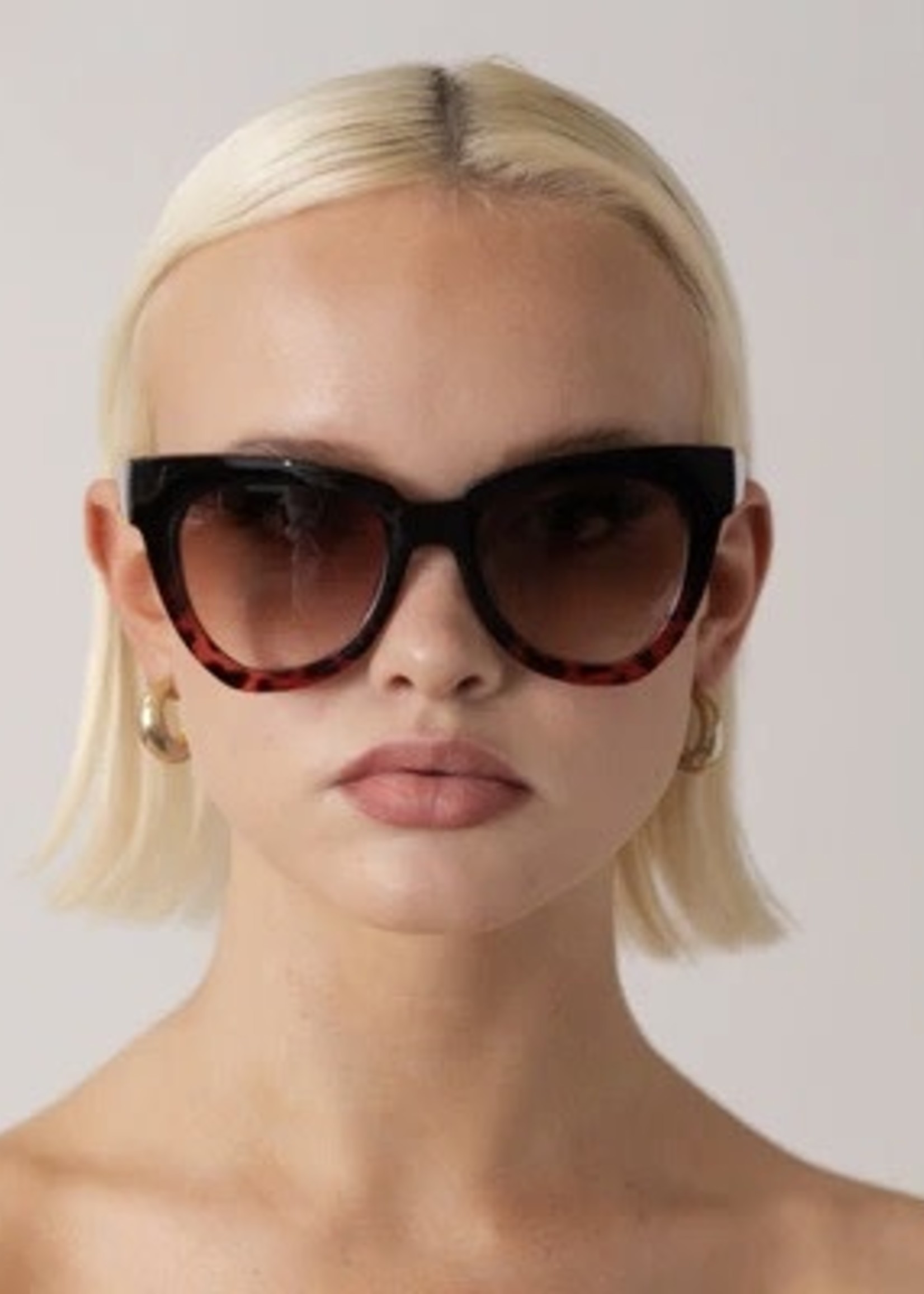 Shady Lady "HAYLEY" Sunglasses, Black/ Leo