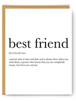 LeBLANC finds Love & Friendship Card- Bestfriend