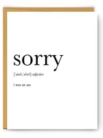 LeBLANC finds Sympathy Card- Sorry Definition