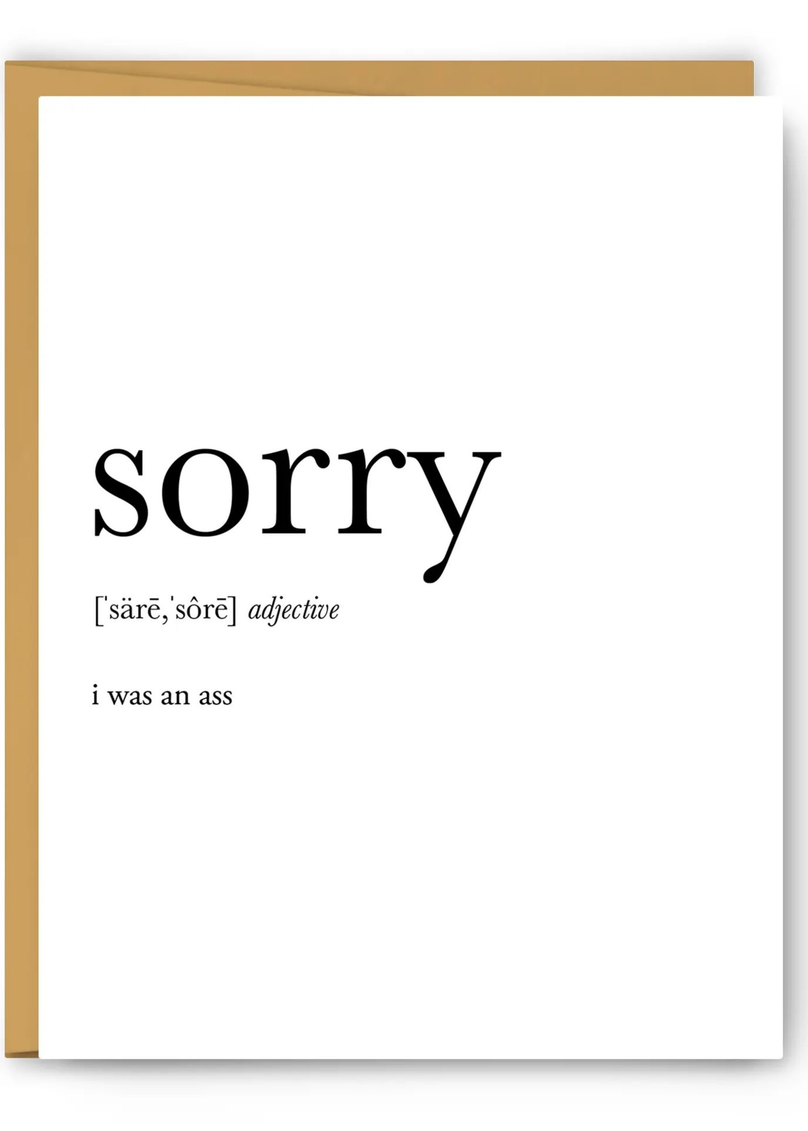 FAIRE Sympathy Card- Sorry Definition