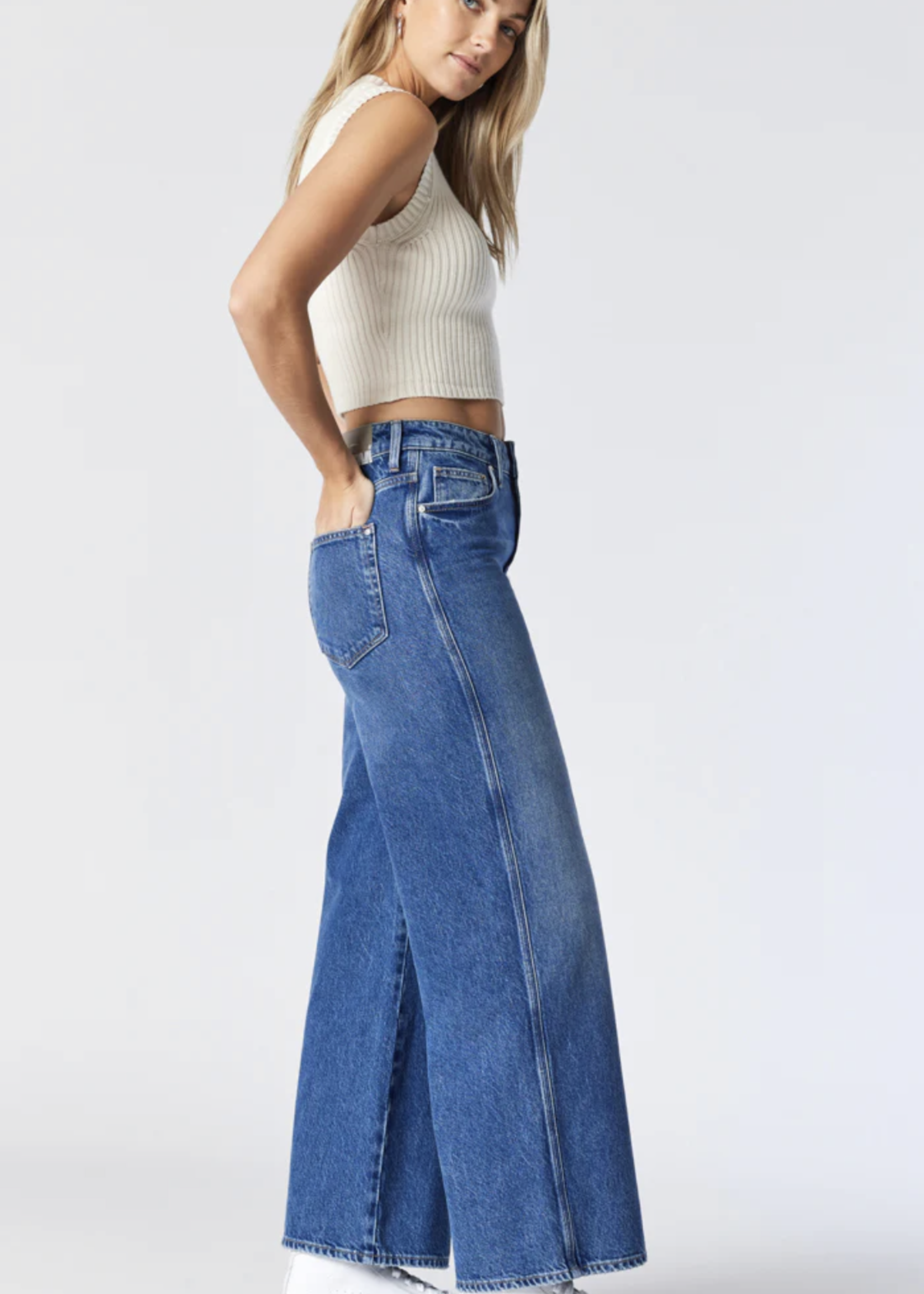 Miami High Waist Denim Skirt