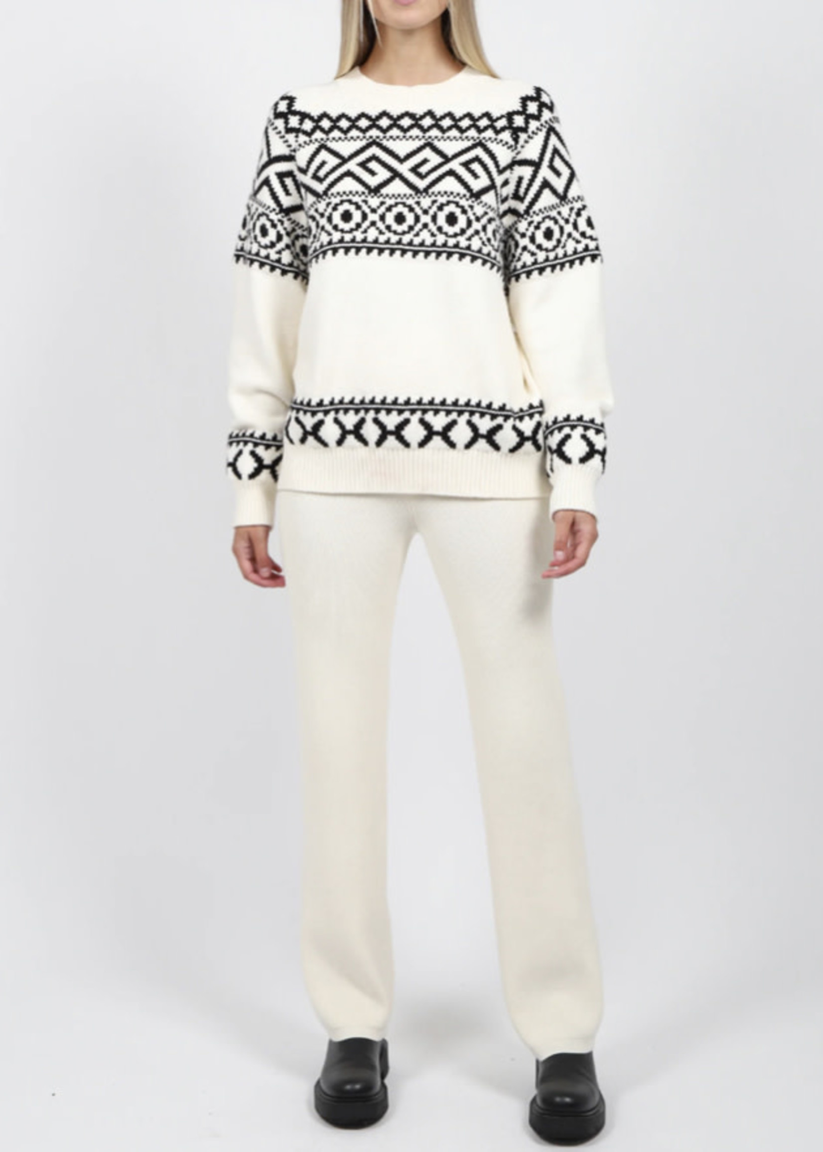 BRUNETTE  the label The Fair Isle Knit Sweater