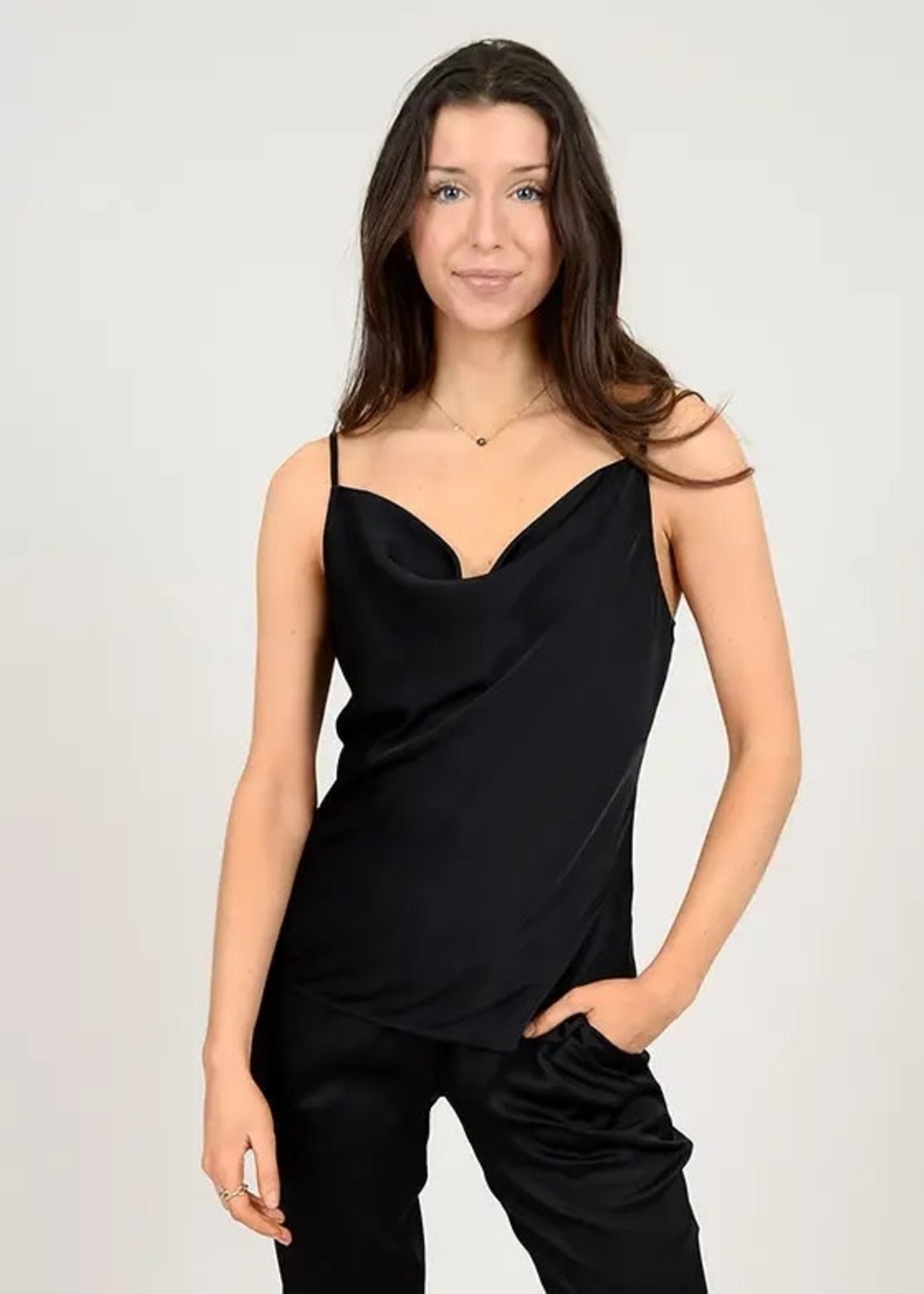 RD STYLE Coline Satin Cowl Tank