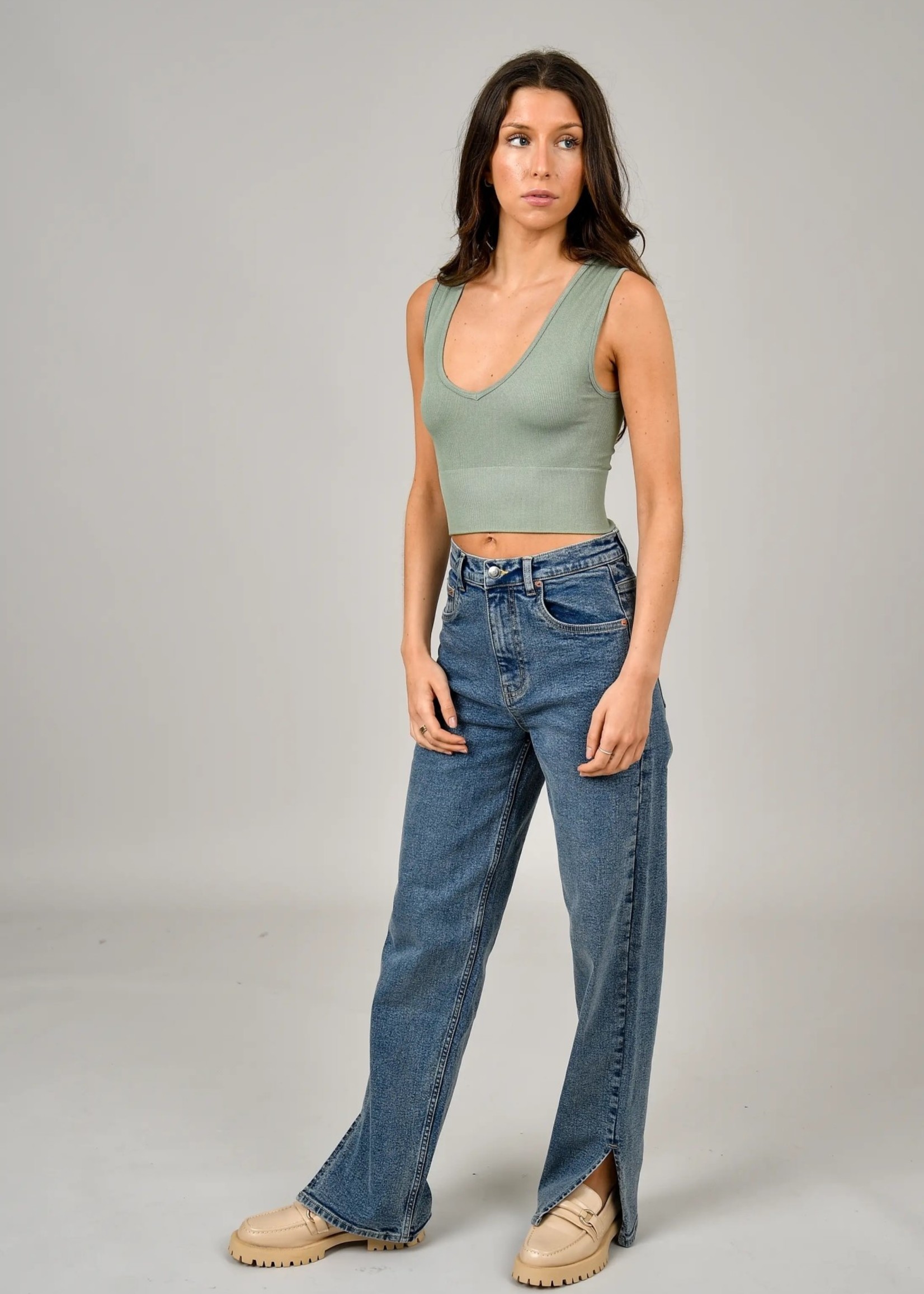 RD STYLE Sylvie Reversable Crew V-Neck