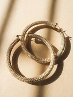 LUV AJ Pave Amalfi Hoops - Gold