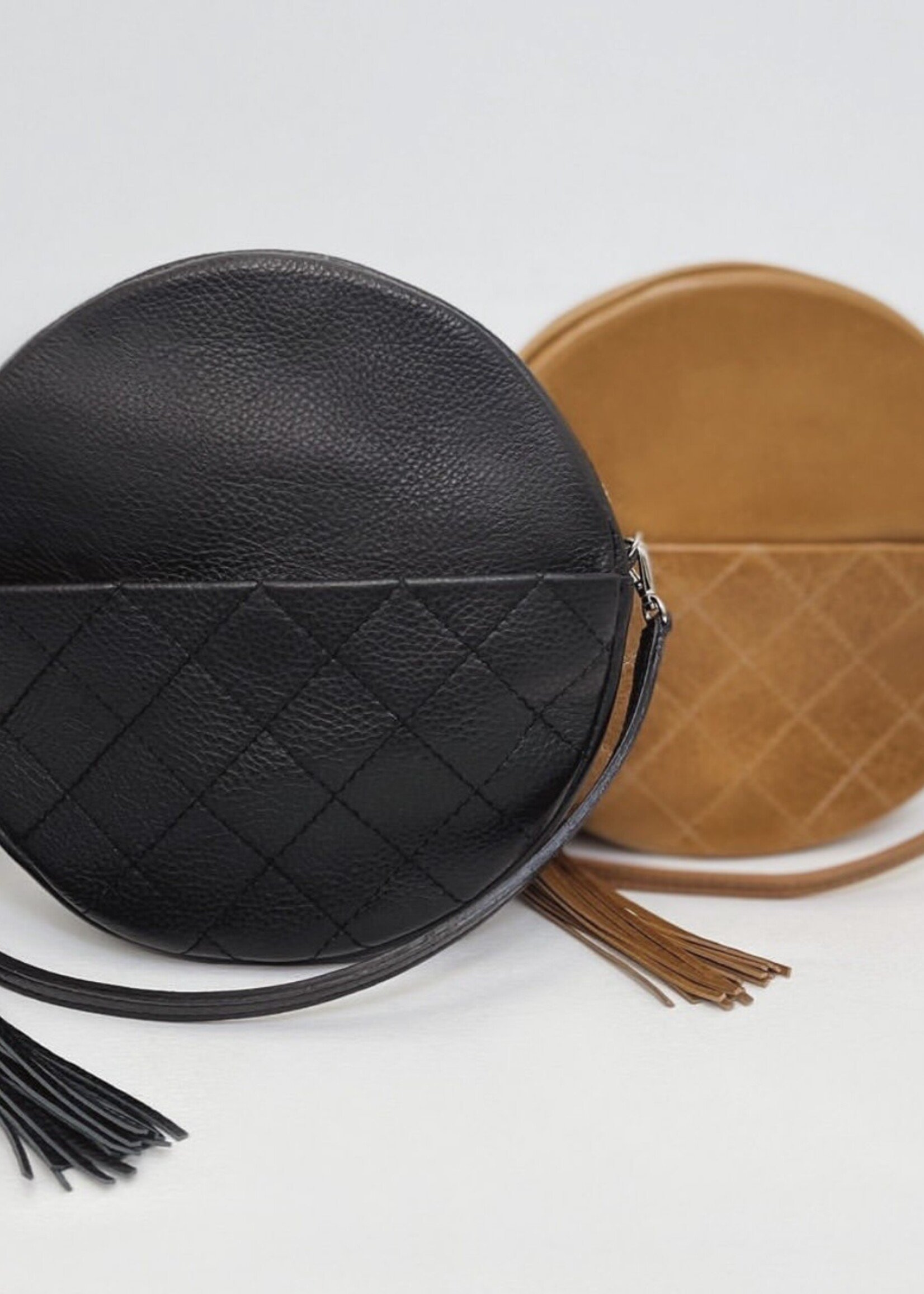 BRAVE LEATHER CHIARA leather circle purse