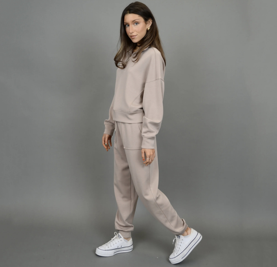 Joselle Soft Scuba Jogger In Stone – Krush Clothing Boutique