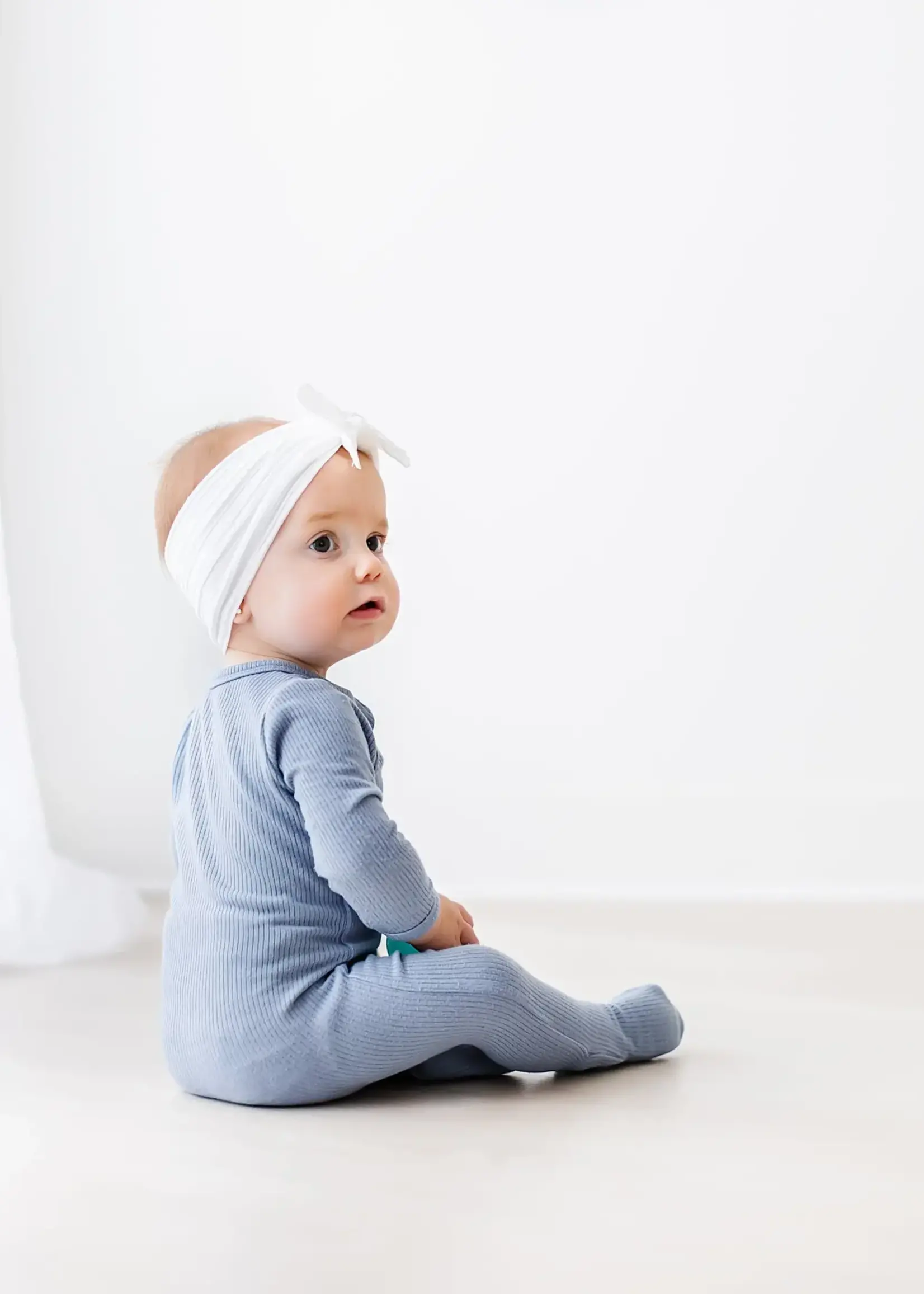 KYTE BABY Ribbed Zipper Romper