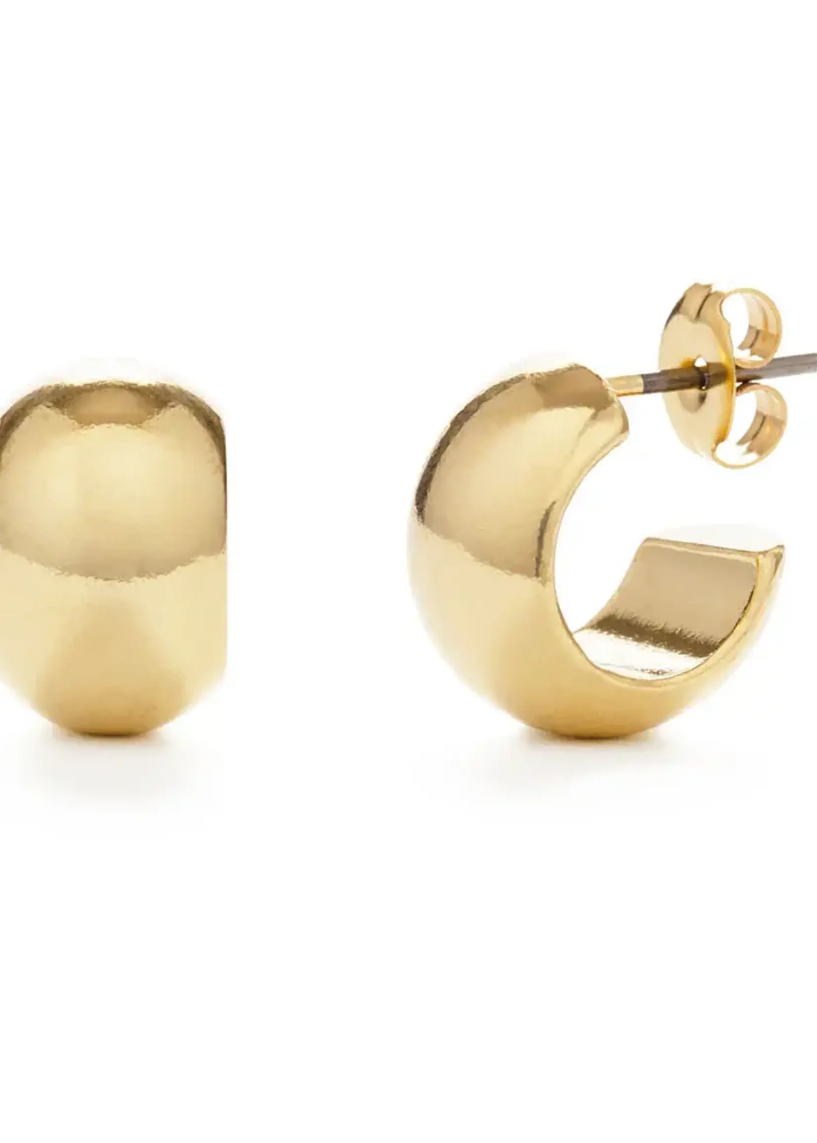 AMANO studio Demure Huggie Hoops 14k Gold Over Brass
