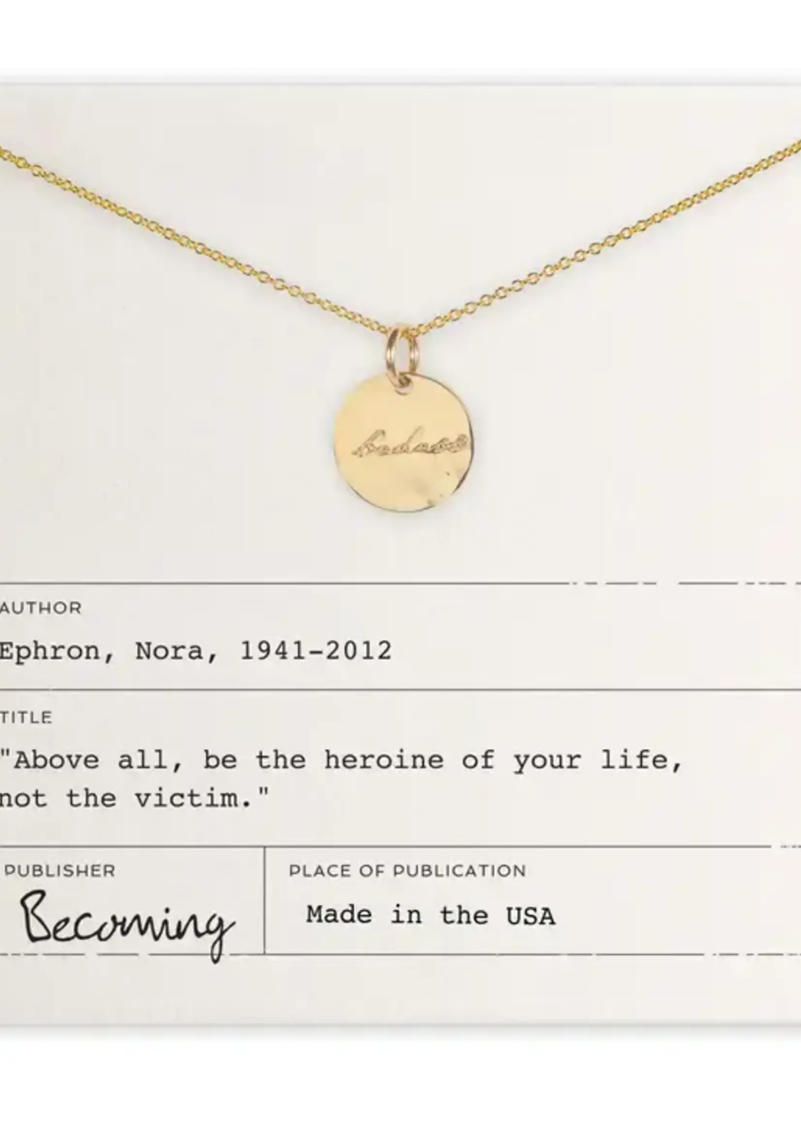 BECOMING JEWELRY Badass necklace - Gold fill 18"