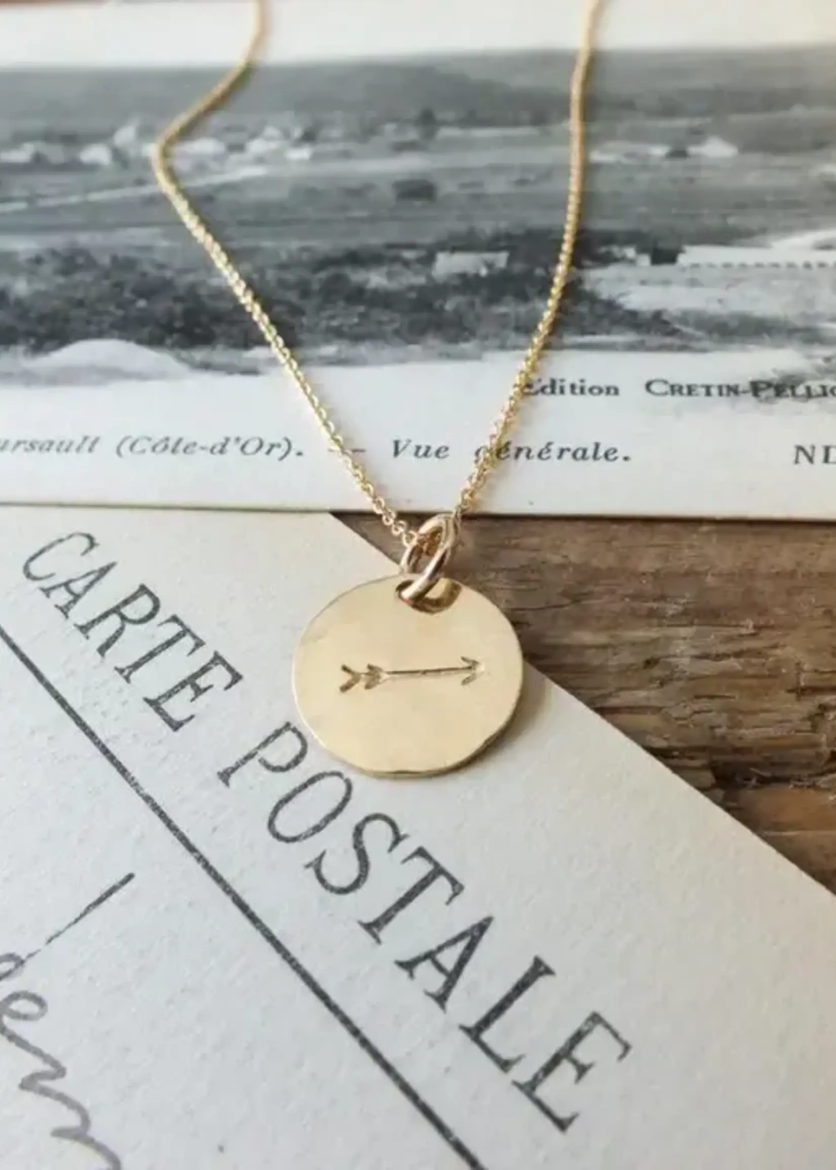 BECOMING JEWELRY Arrow necklace - Gold fill 18"