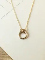 BECOMING JEWELRY Family circle necklace - Gold fill 18"