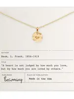 BECOMING JEWELRY Heart necklace - Gold fill 18"