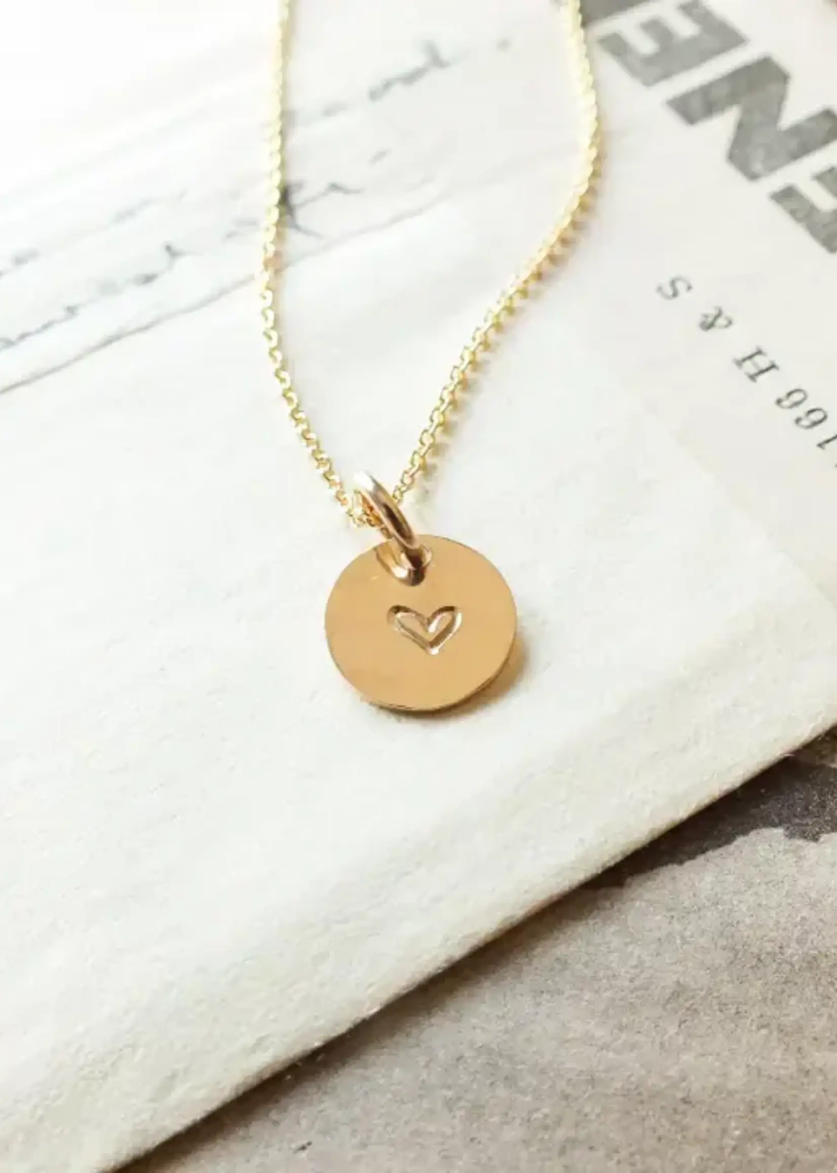 BECOMING JEWELRY Heart necklace - Gold fill 18"