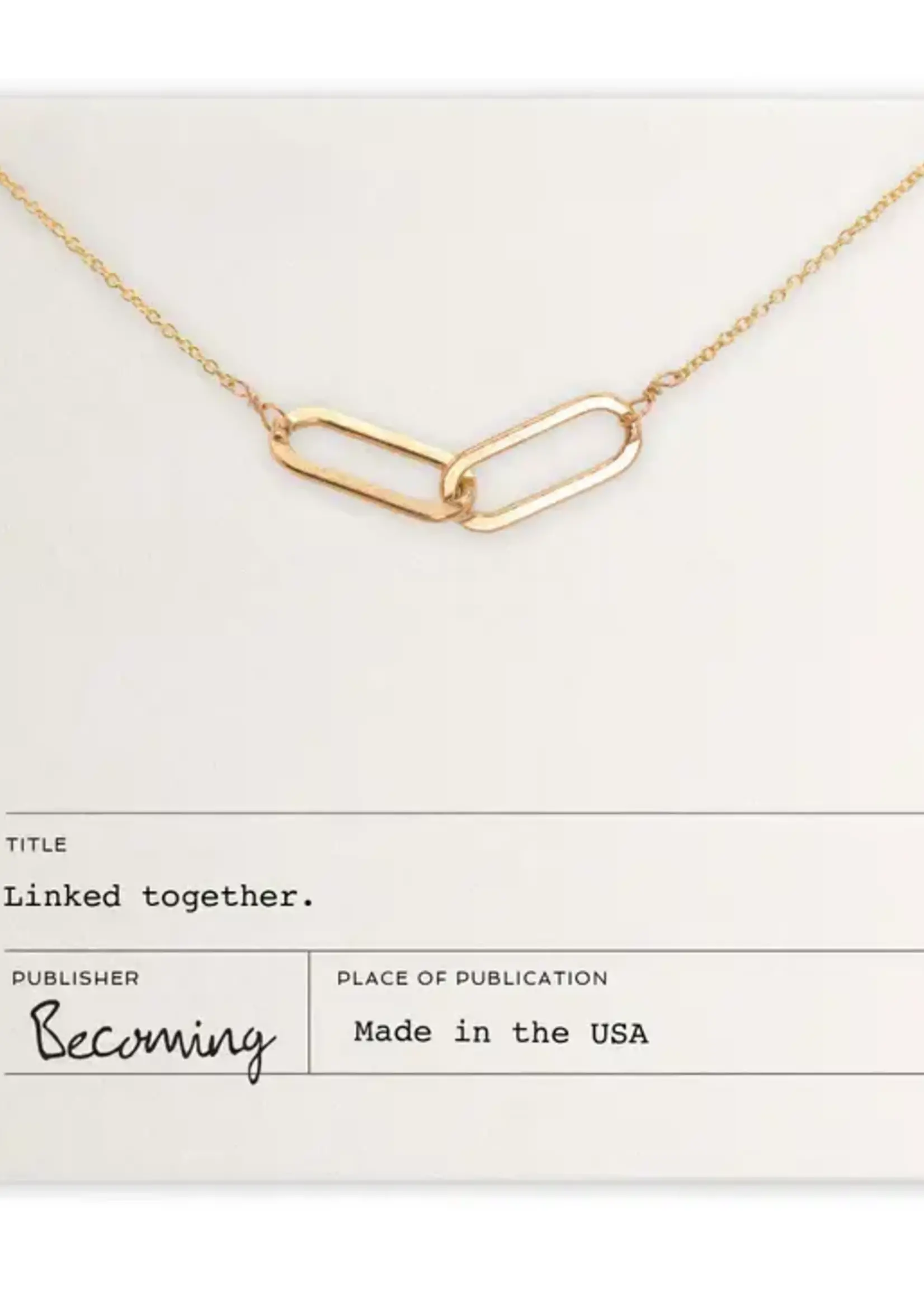 BECOMING JEWELRY Linked together necklace - Gold fill 18"