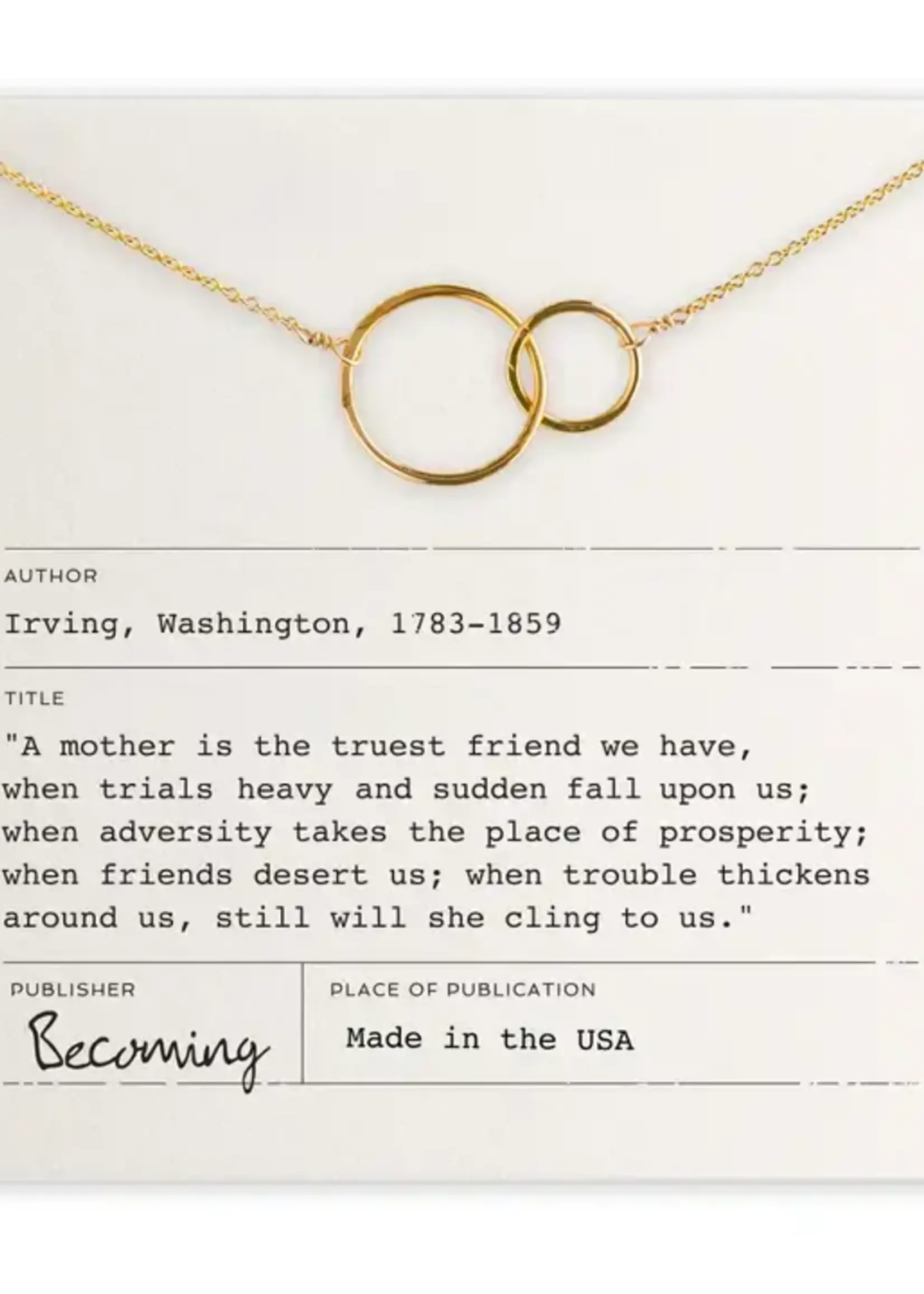 BECOMING JEWELRY Mother necklace - Gold fill 18"