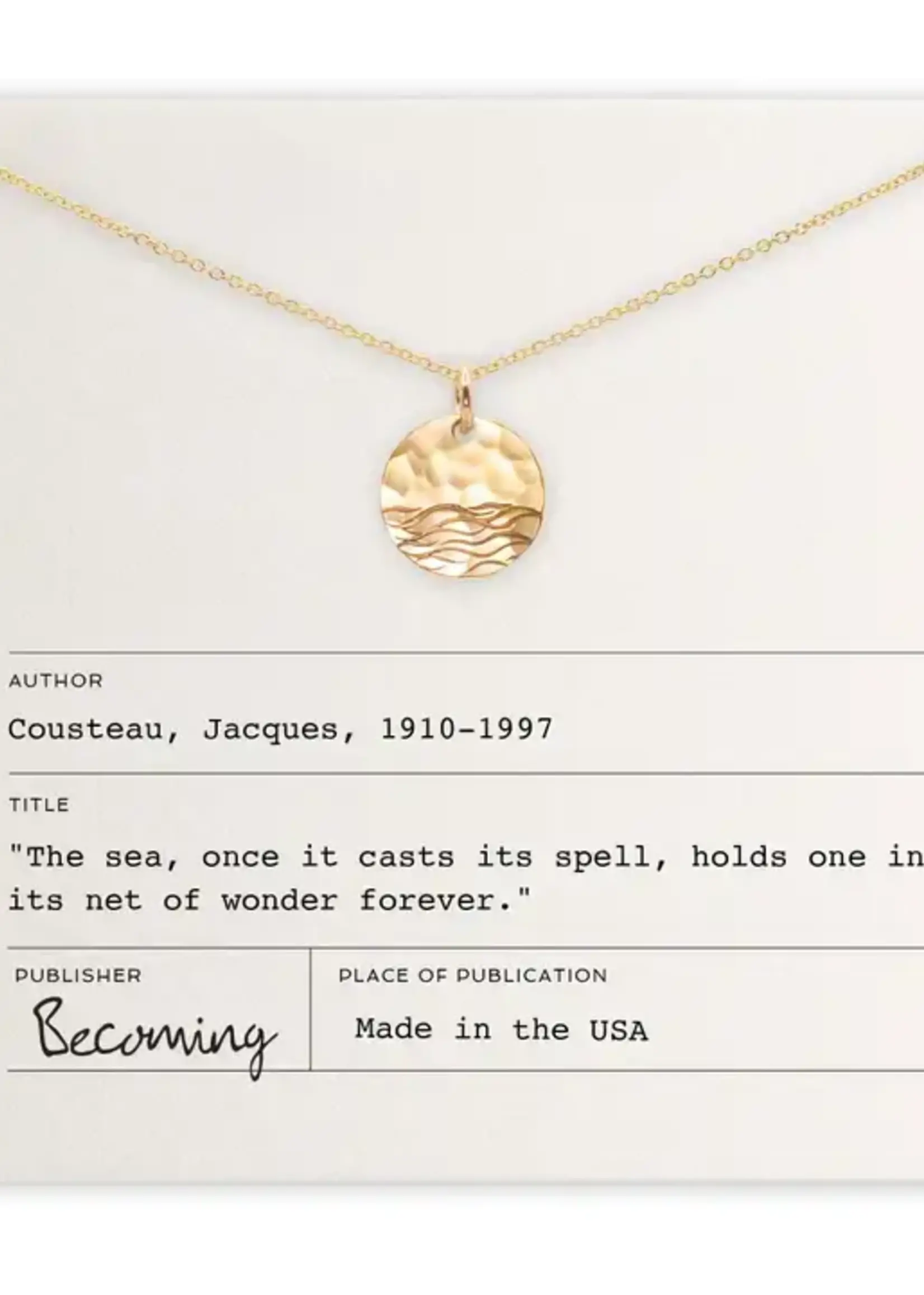 BECOMING JEWELRY The sea necklace - Gold fill 18"