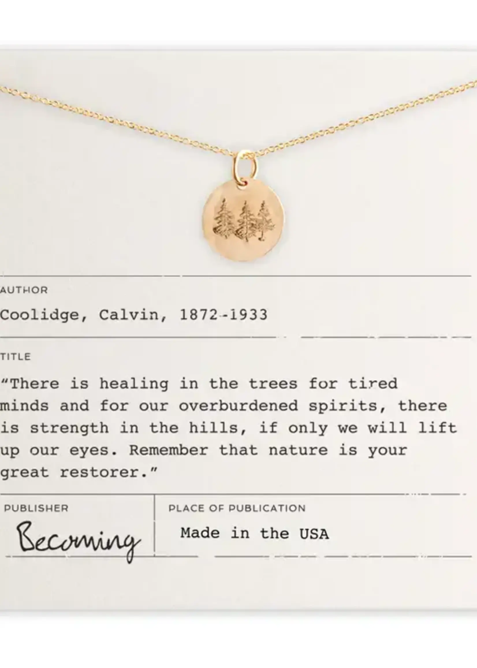 BECOMING JEWELRY Trees necklace - Gold fill 18"