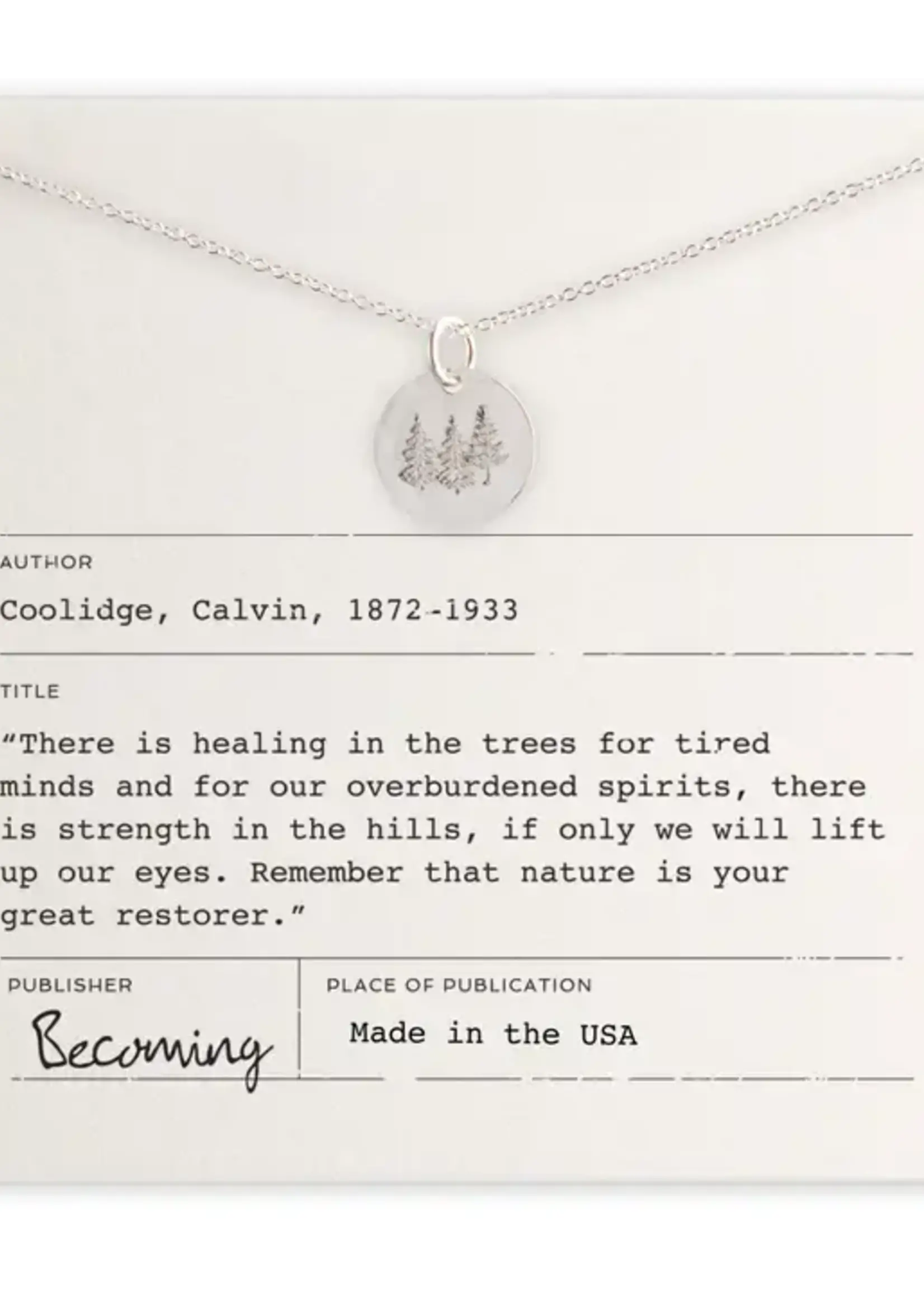 BECOMING JEWELRY Trees necklace - Sterling silver