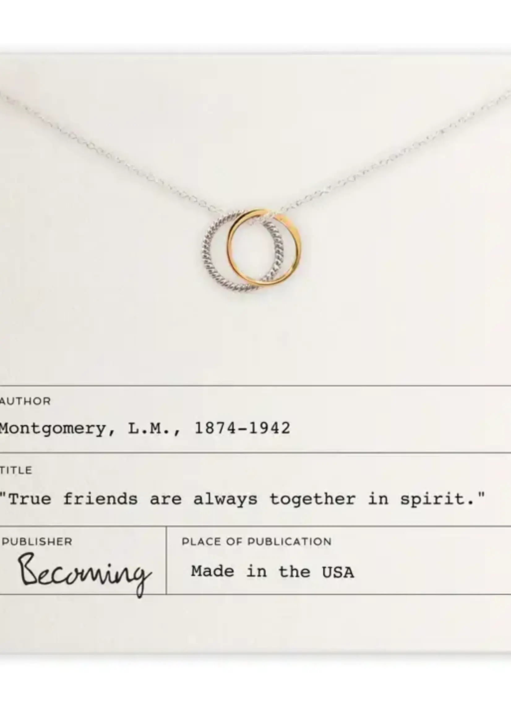 BECOMING JEWELRY True friends necklace - Sterling silver 18"