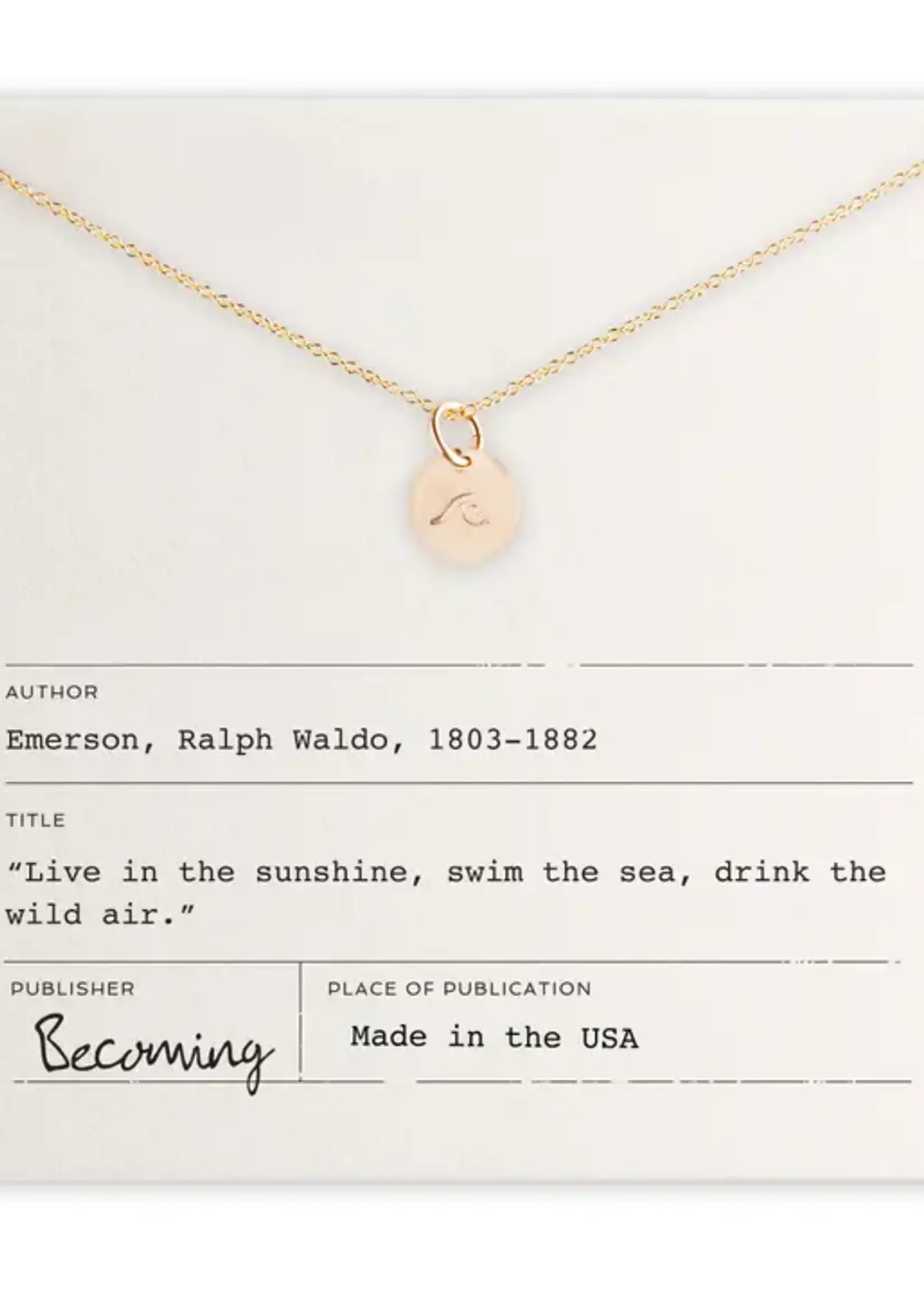 BECOMING JEWELRY Swim the sea necklace - Gold fill 18"