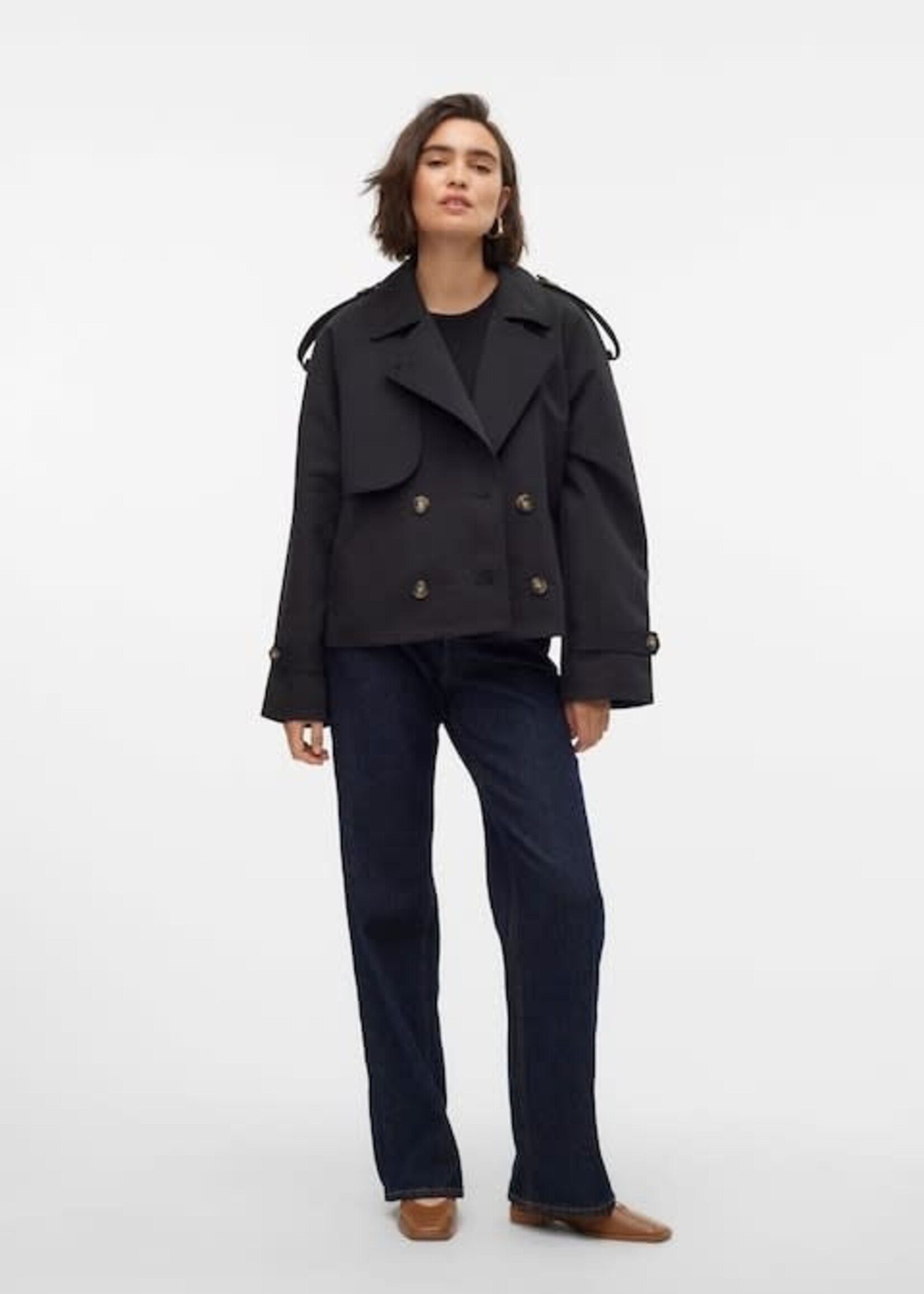 アウターその他 CHLOE Woman Trench coat Black CH24WMA05161 001 Women's Jackets | Chloé US official site