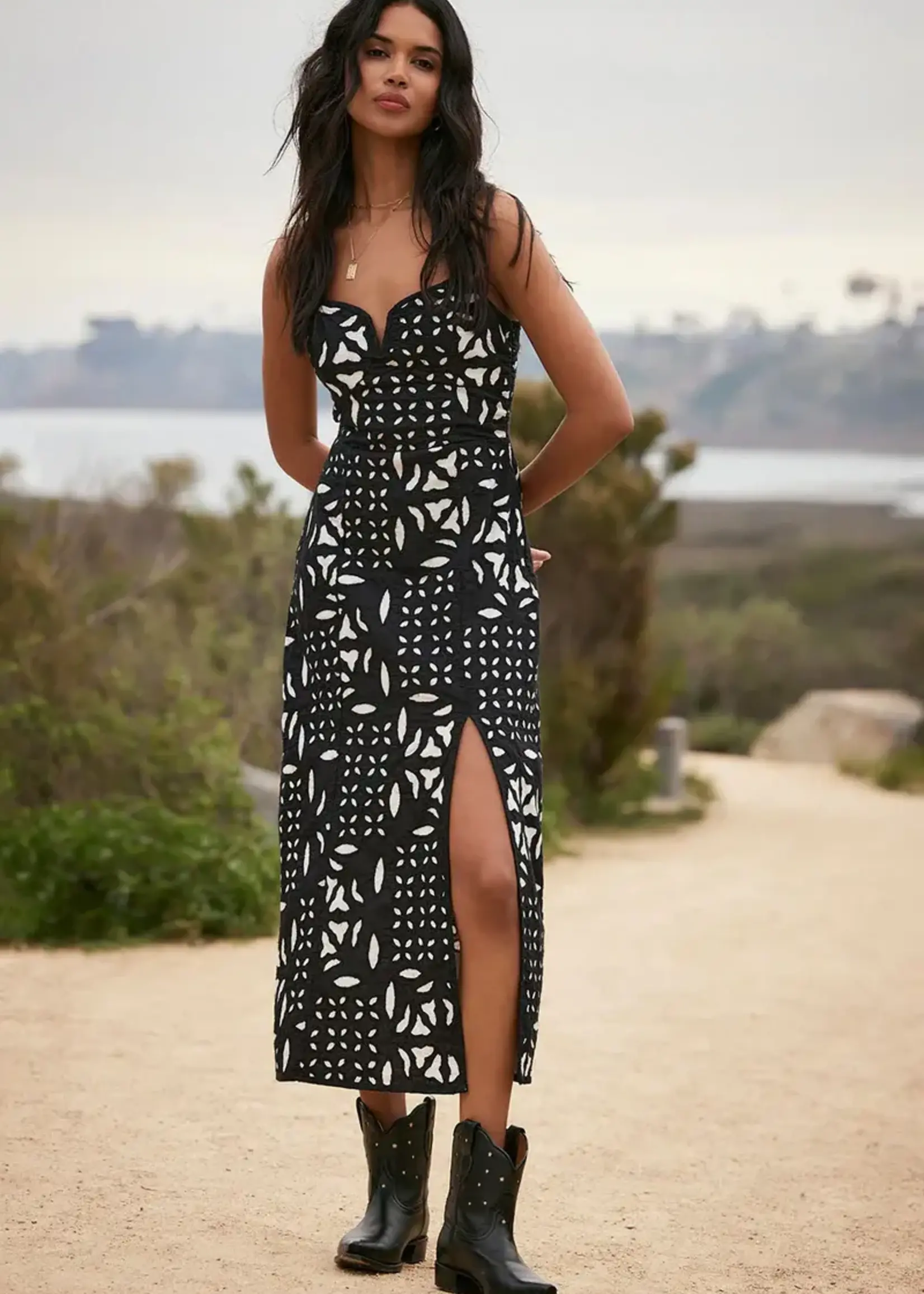 SALTWATER LUXE Dottie midi dress