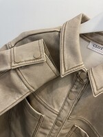 RD STYLE Aliska faux leather shacket