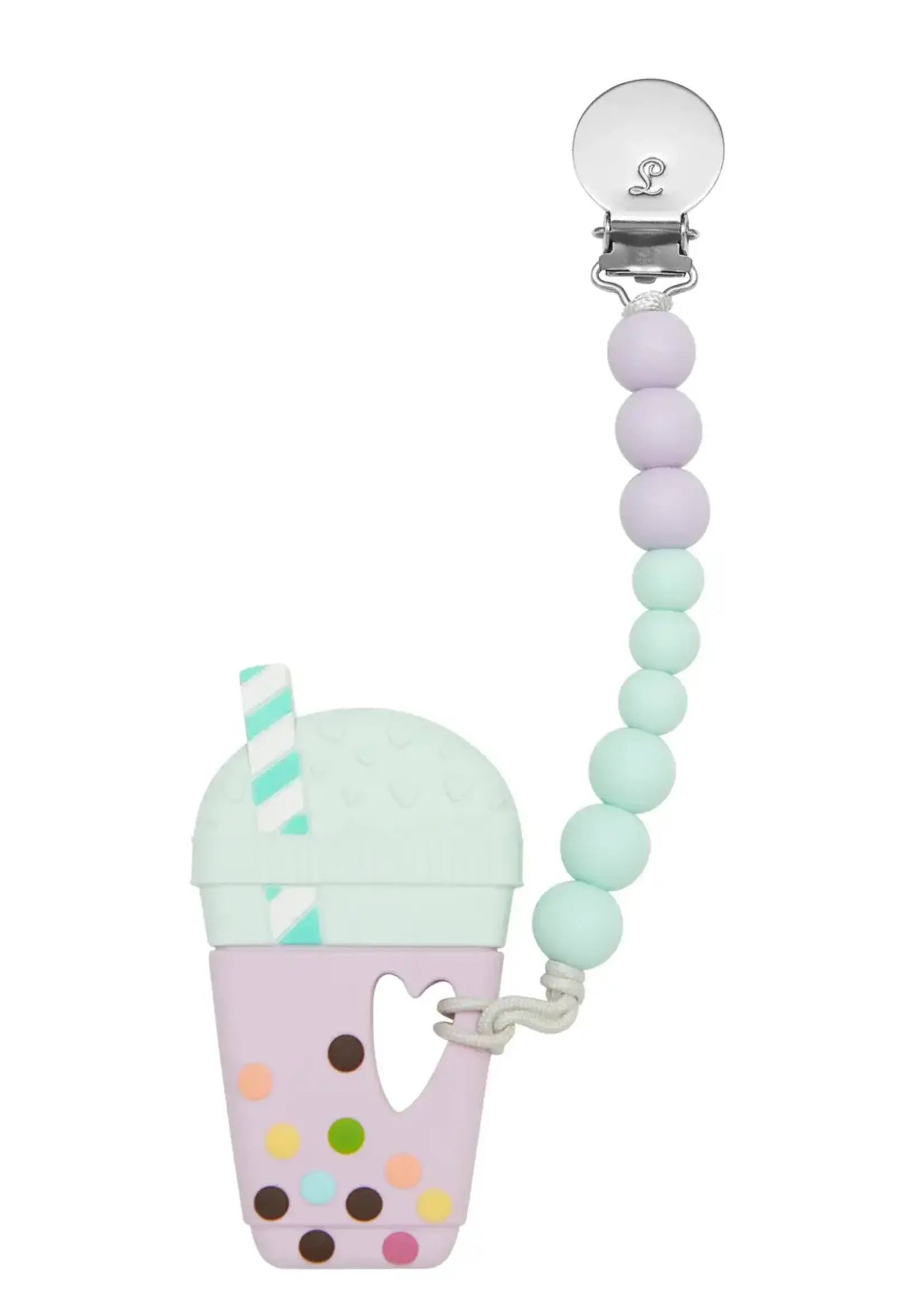 LOULOU LOLLIPOP Silicone Teether Set - Taro Bubble Tea