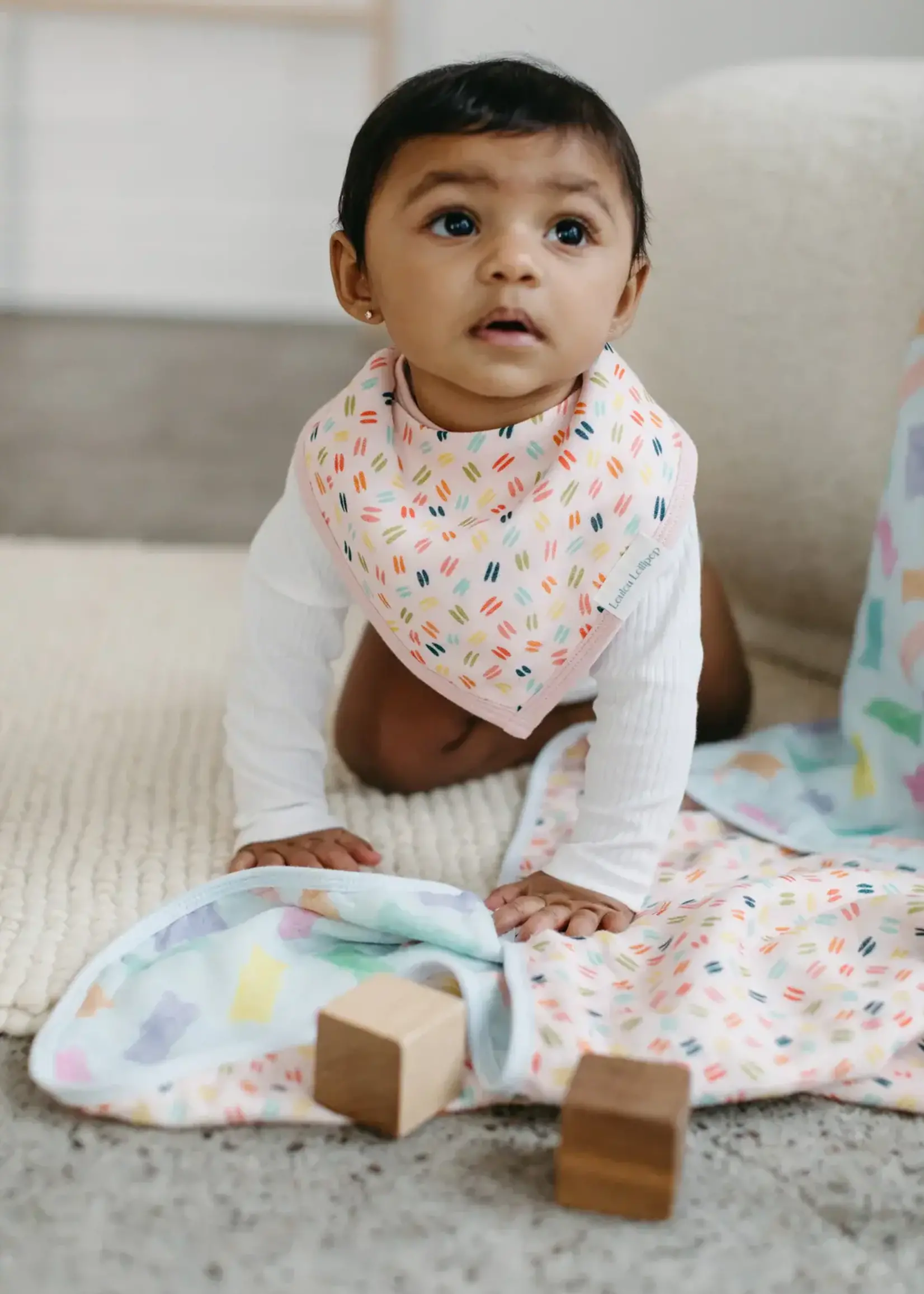 LOULOU LOLLIPOP Muslin Bandana Bib Set - Gummy Bear