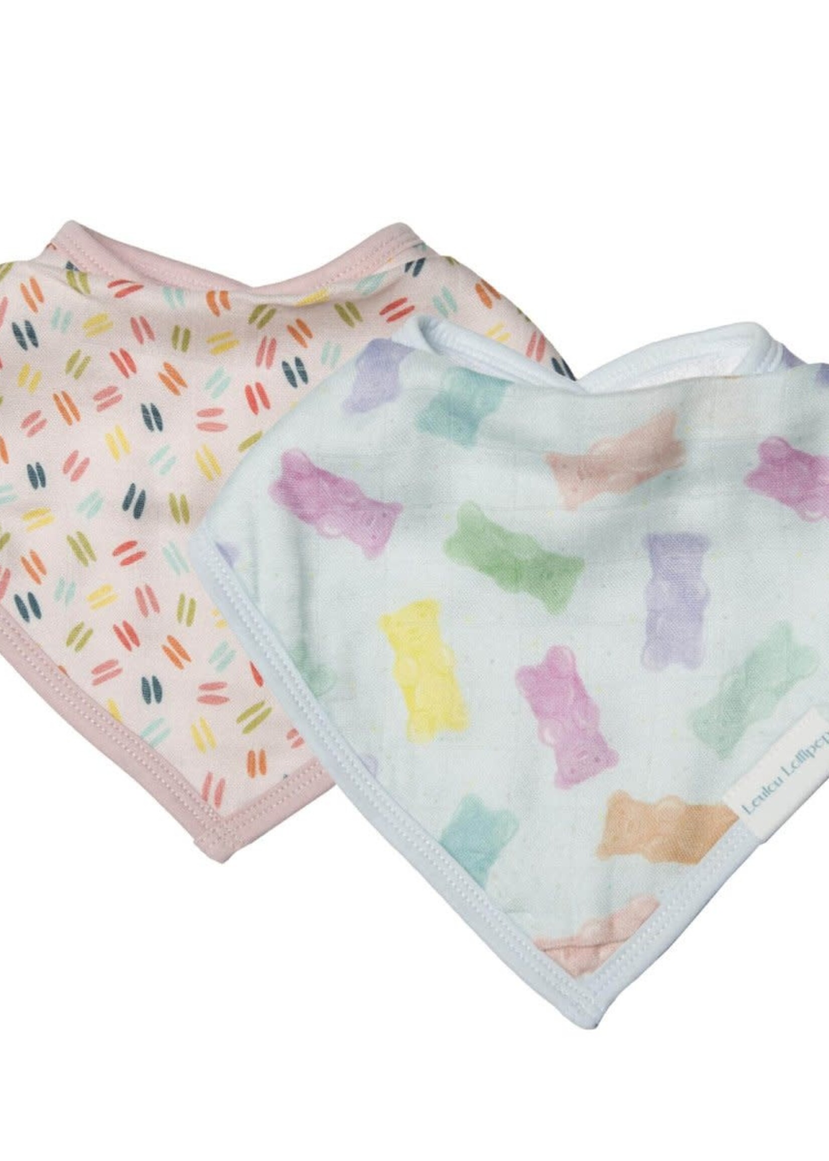LOULOU LOLLIPOP Muslin Bandana Bib Set - Gummy Bear
