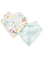 LOULOU LOLLIPOP Muslin Bandana Bib Set - Shell Floral