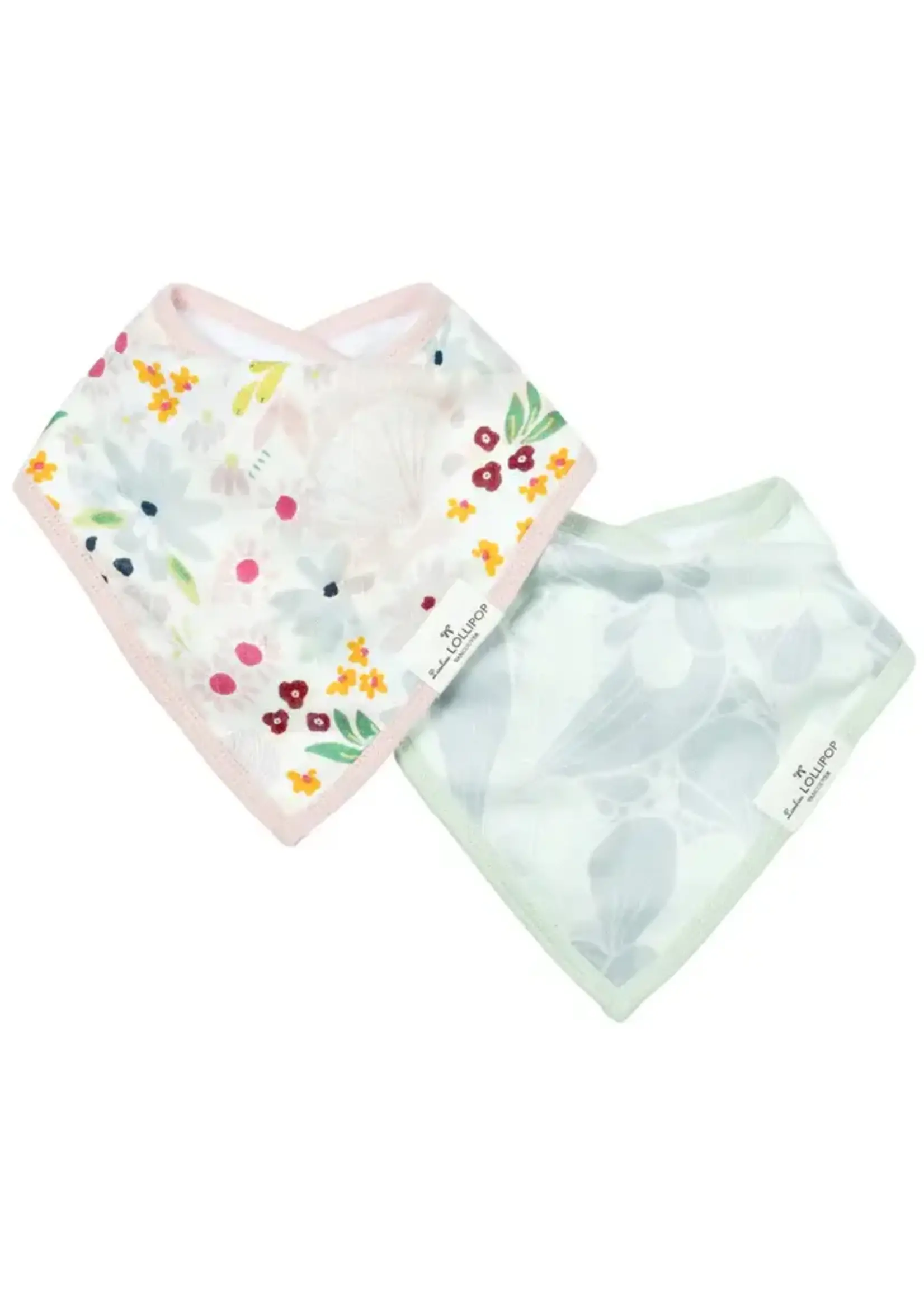 LOULOU LOLLIPOP Muslin Bandana Bib Set - Shell Floral