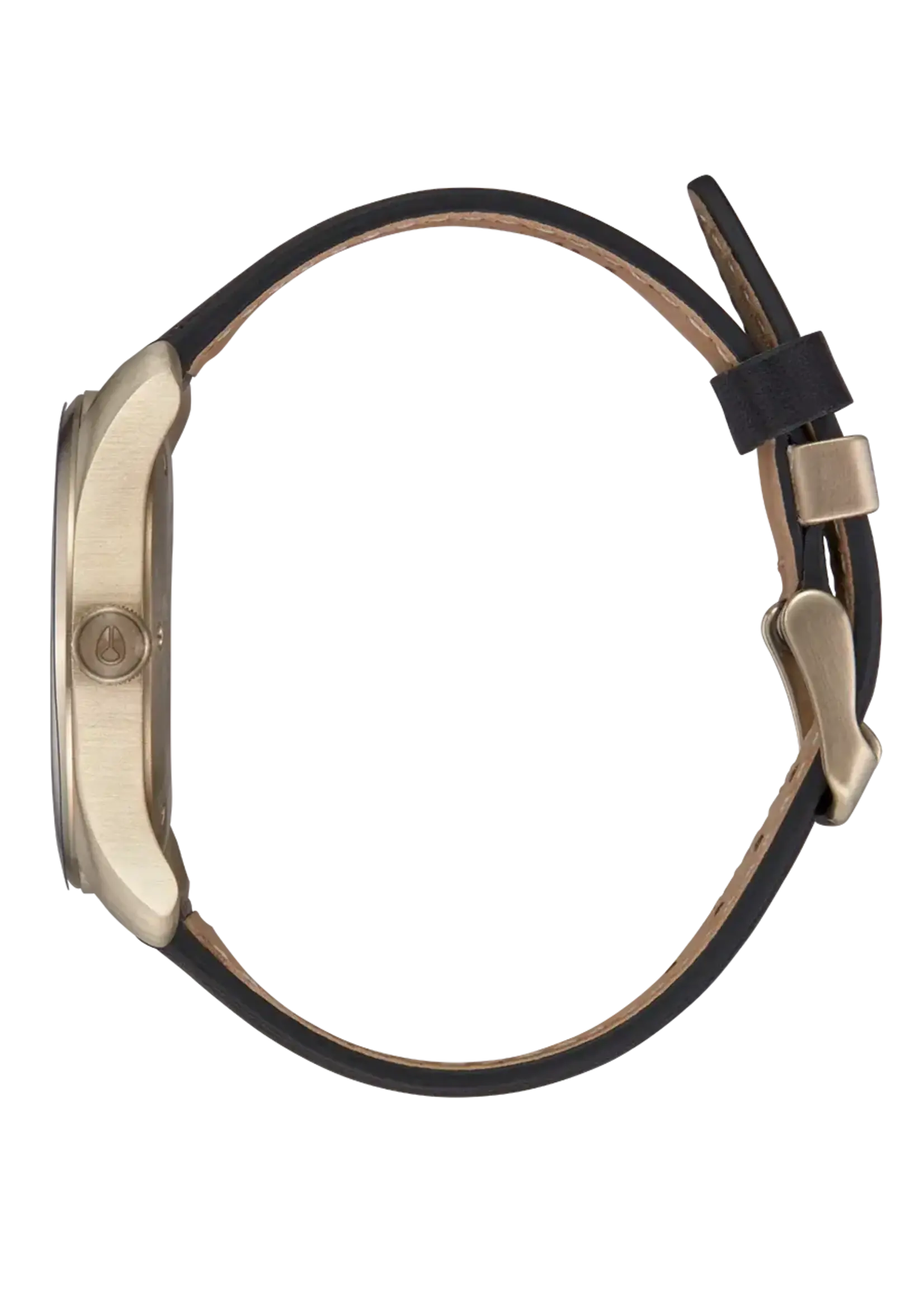 NIXON Thalia Leather Watch - Light Gold / Black